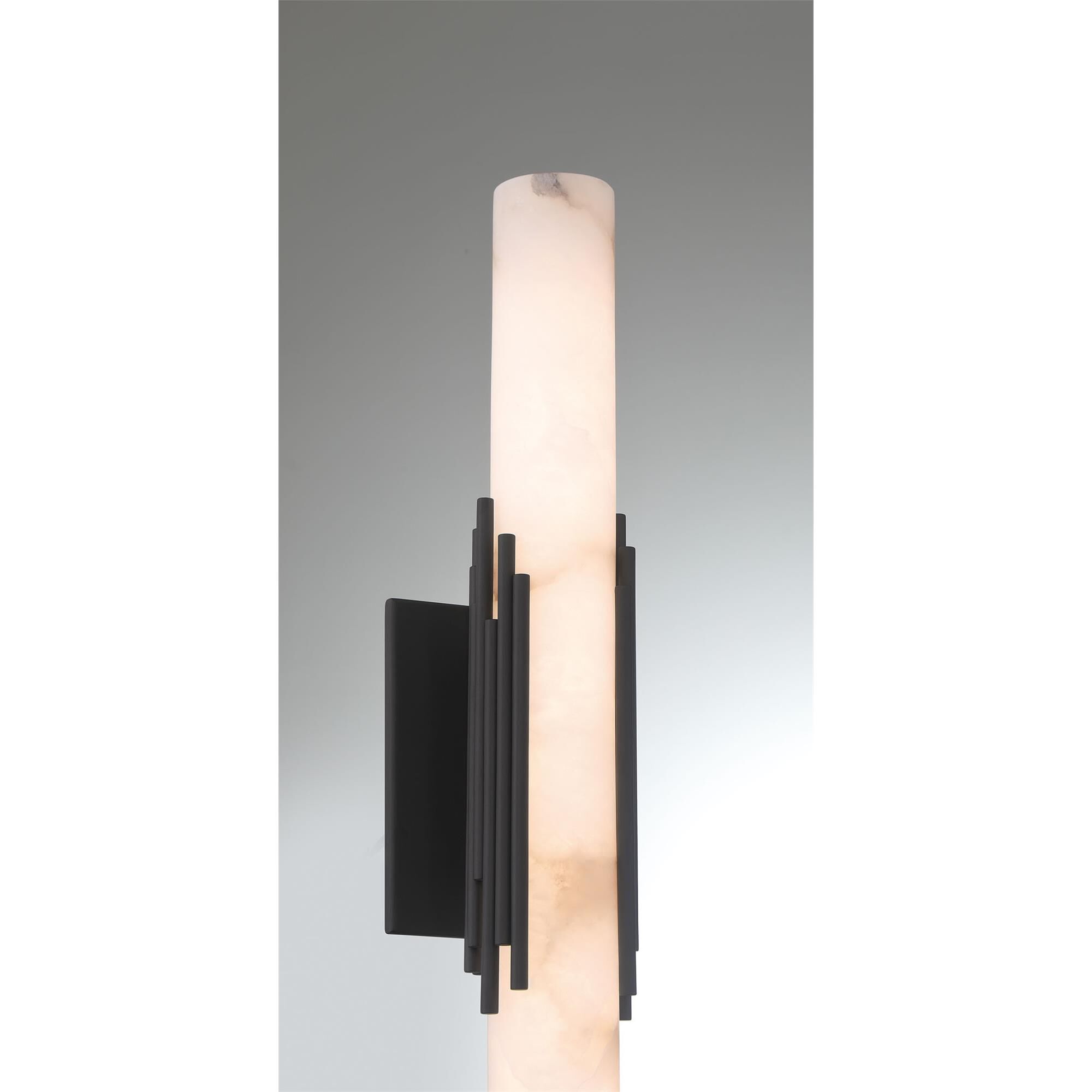 Shown in Bronze finish and Alabaster glass