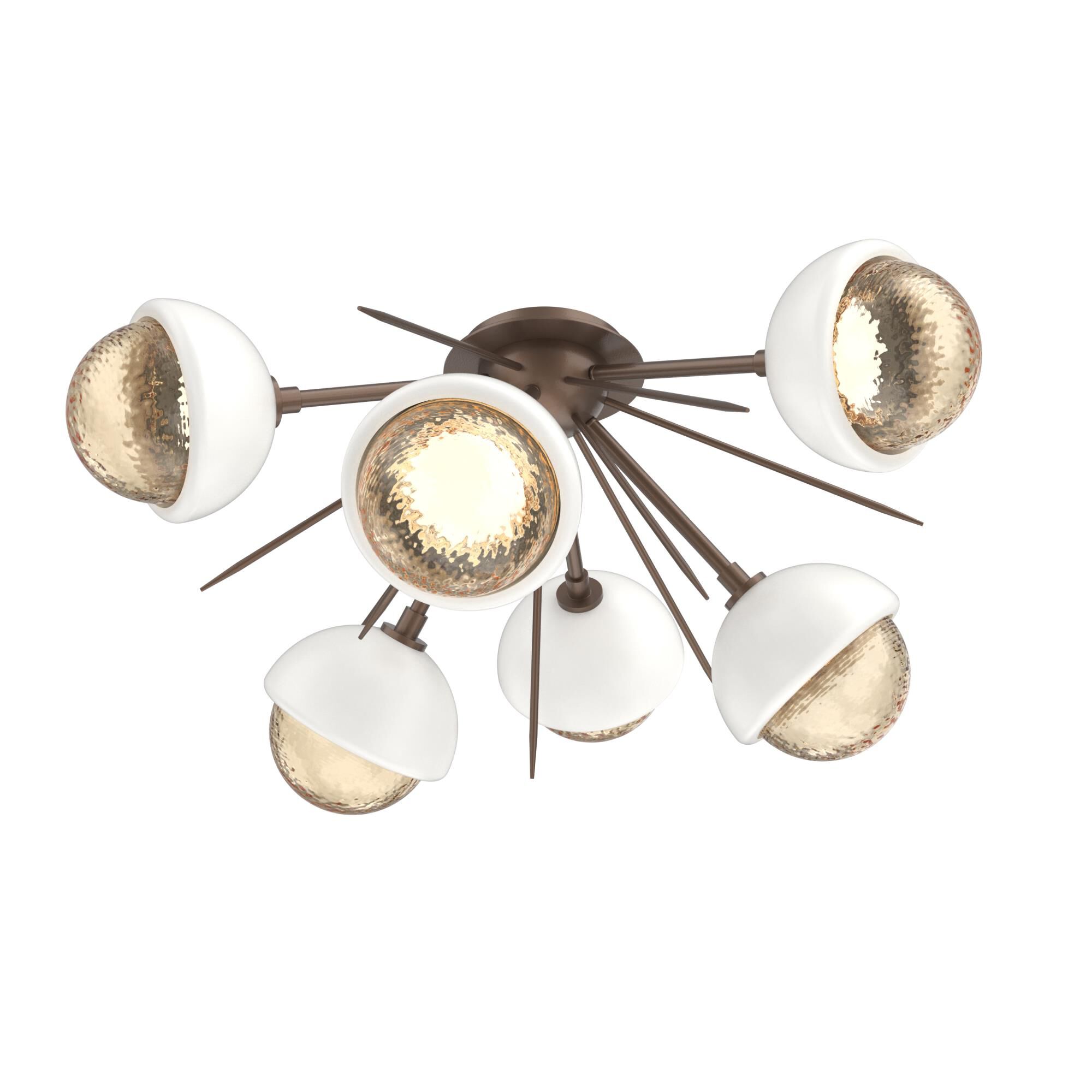 Levi Wilson Cabochon 28 Inch Semi Flush Mount by Hammerton Studio