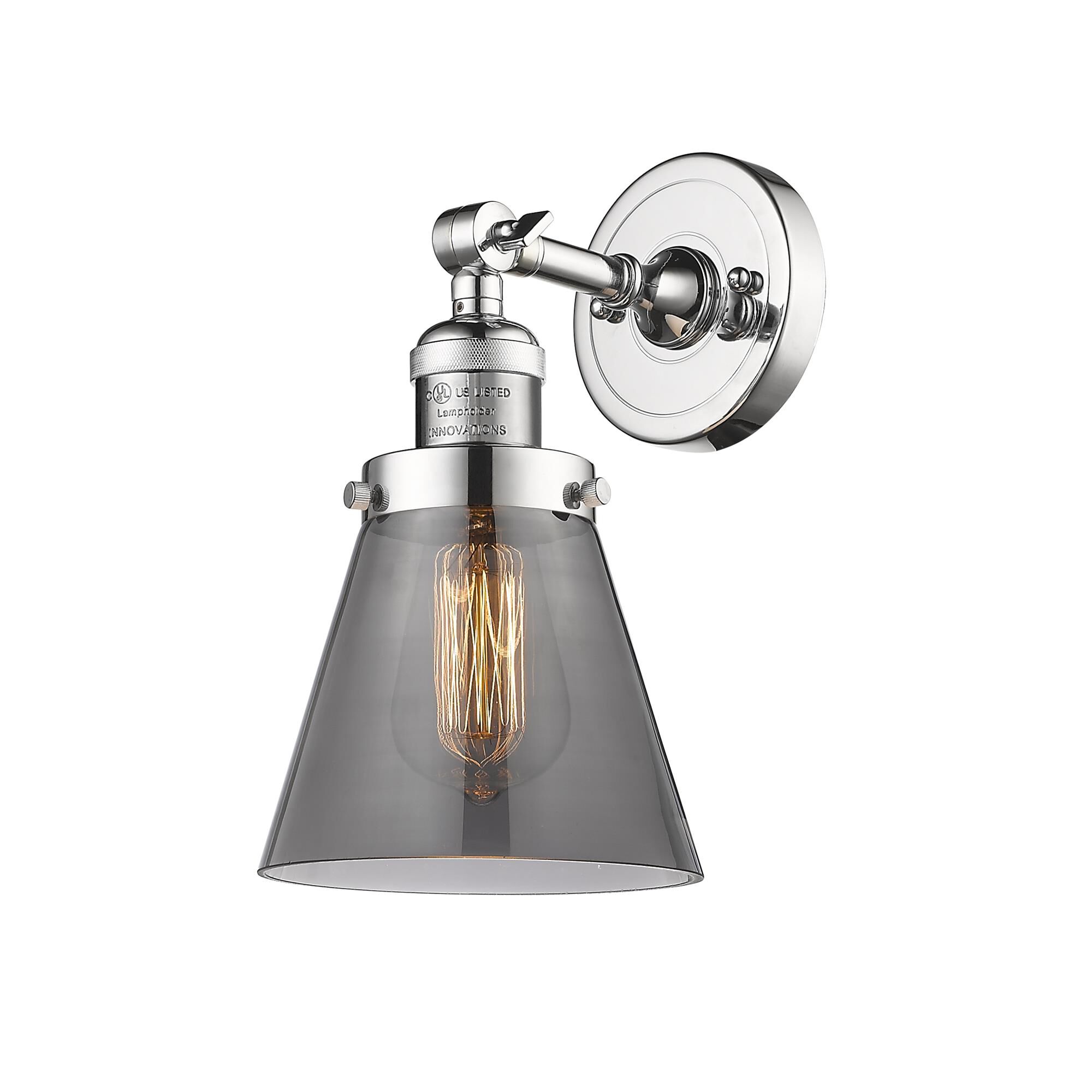 Shown in Polished Chrome finish and Smoked glass
