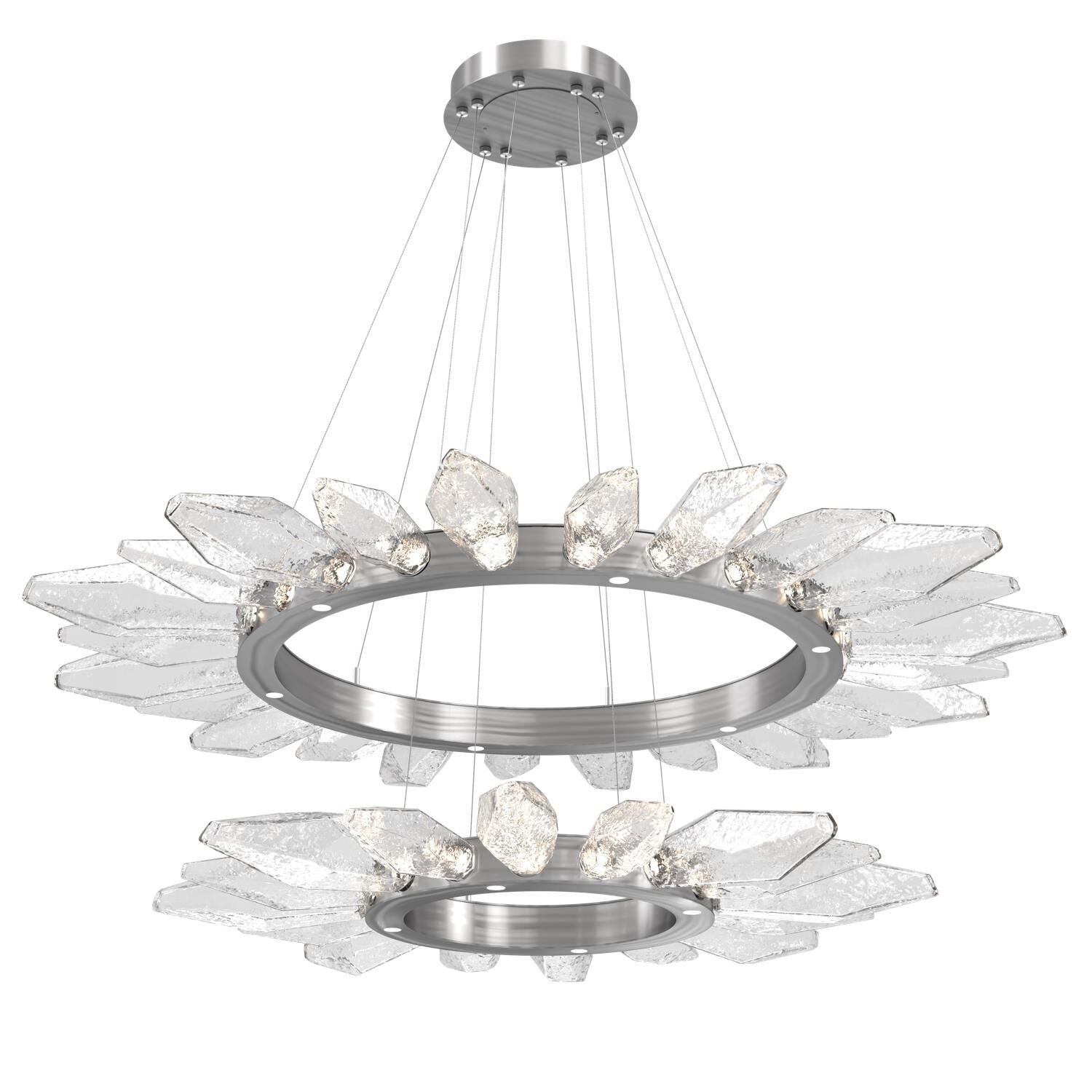 Rock Crystal 56 Inch 50 Light LED Chandelier by Hammerton Studio