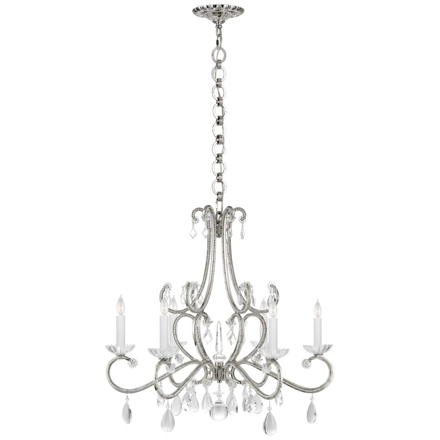 AERIN Montmartre 30 Inch 6 Light Chandelier by Visual Comfort Signature Collection