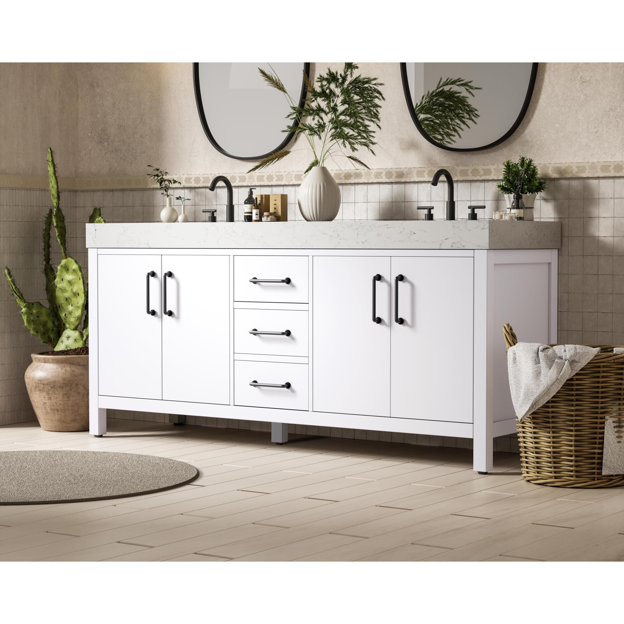 Nathan 72 Inch Bath Vanity by Elegant Dcor