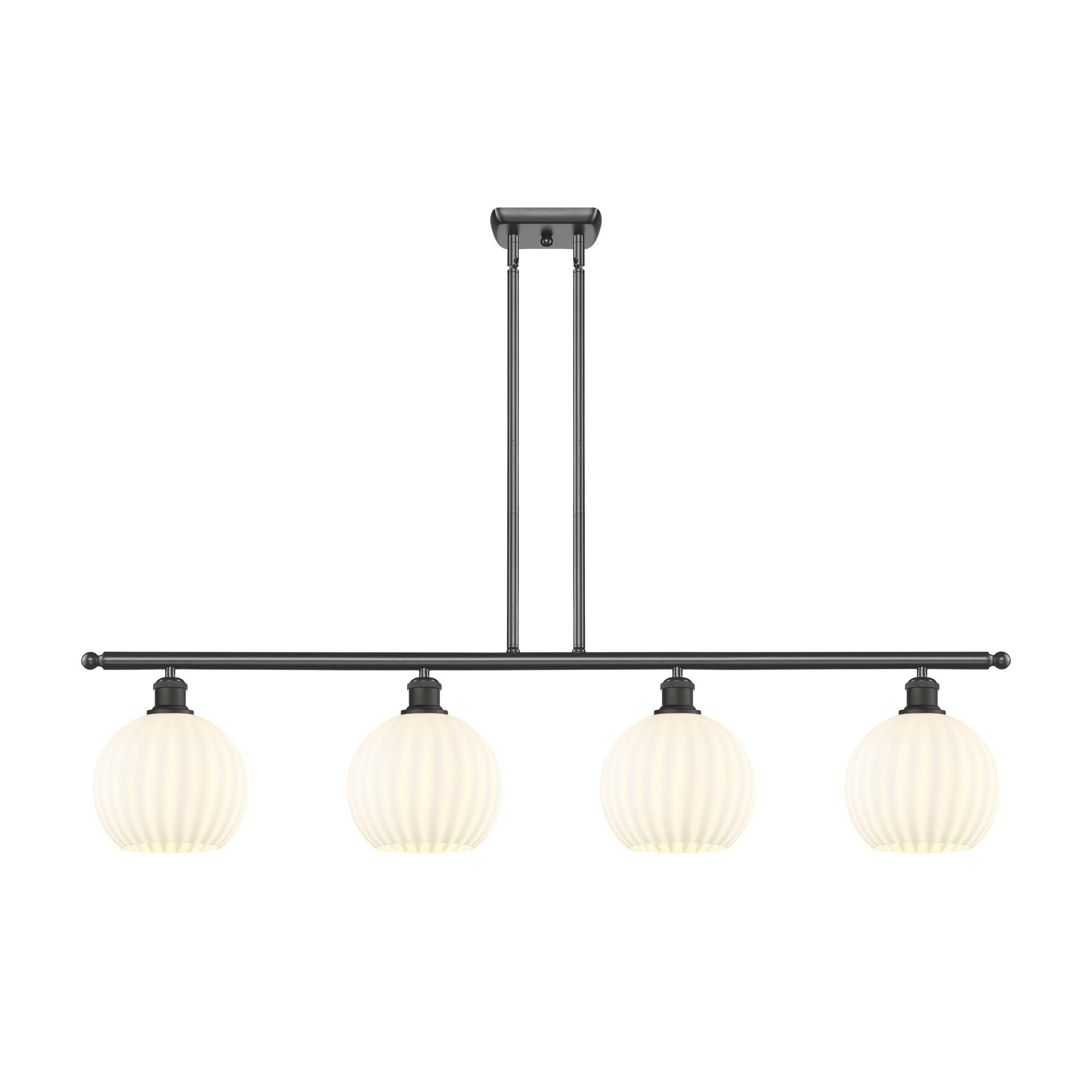 Bruno Marashlian White Venetian 48 Inch Linear Suspension Light by Innovations Lighting