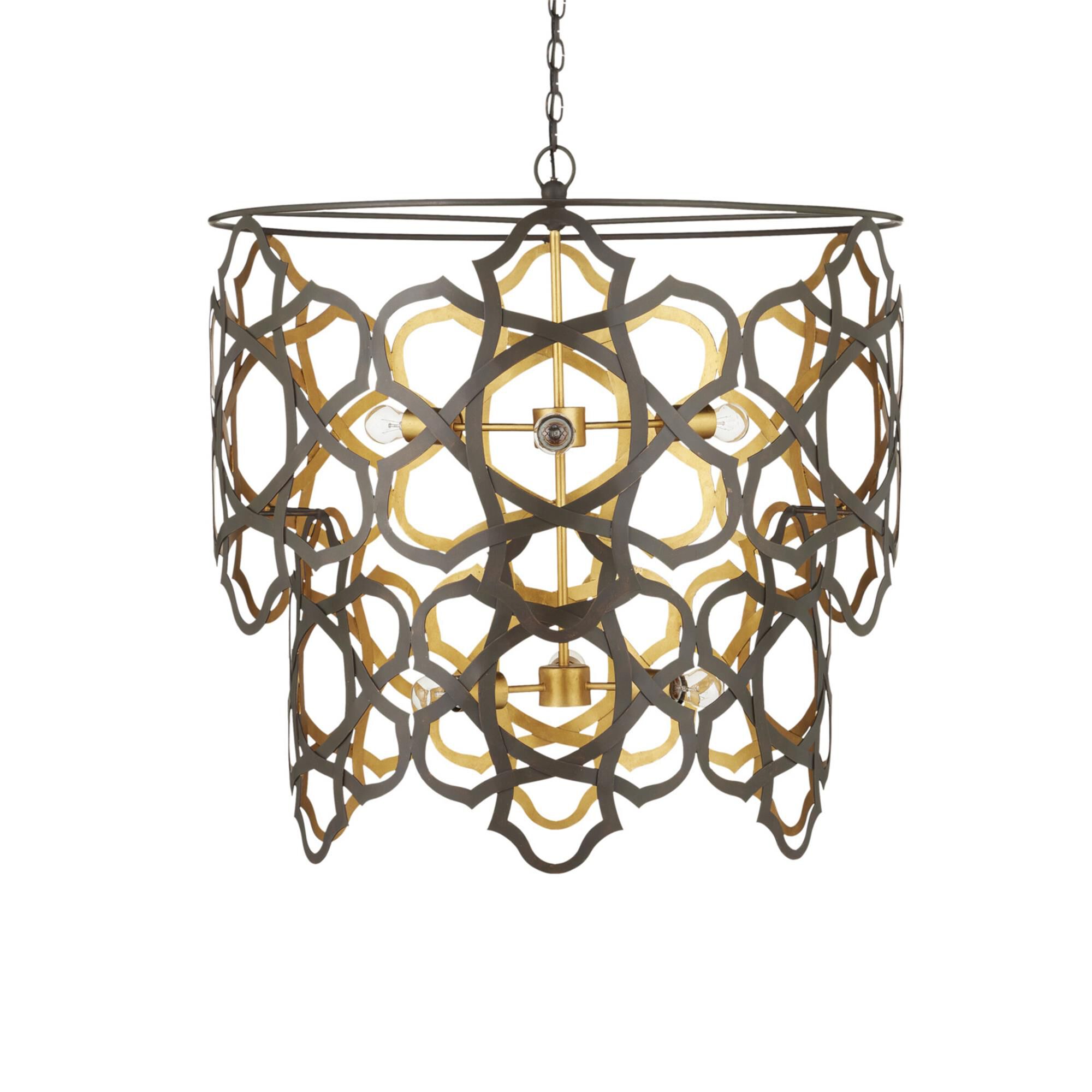 Mauresque 32 Inch 6 Light Chandelier,