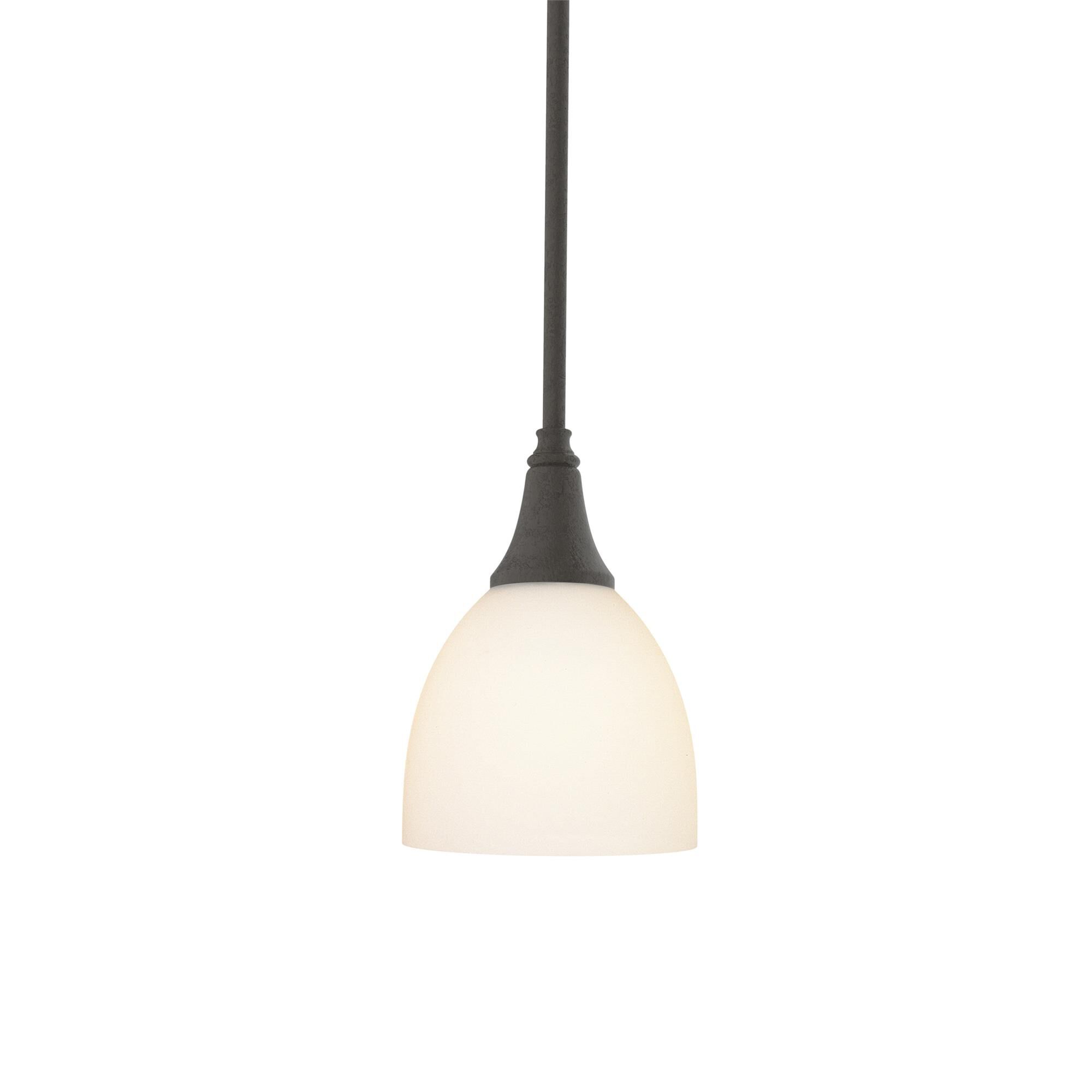 Shown in Dark Smoke finish and Opal glass