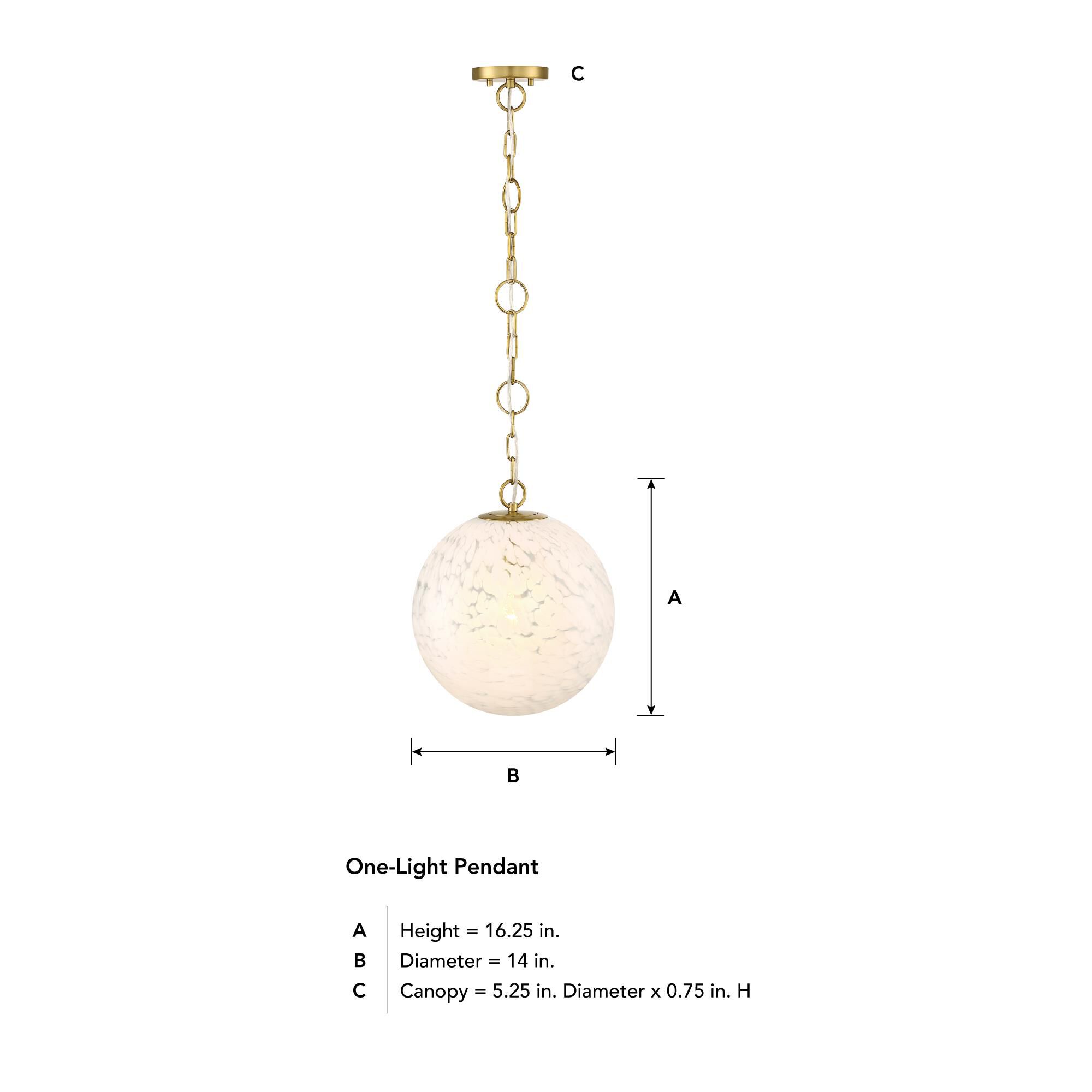 Shown in Brushed Gold finish and White Art shade