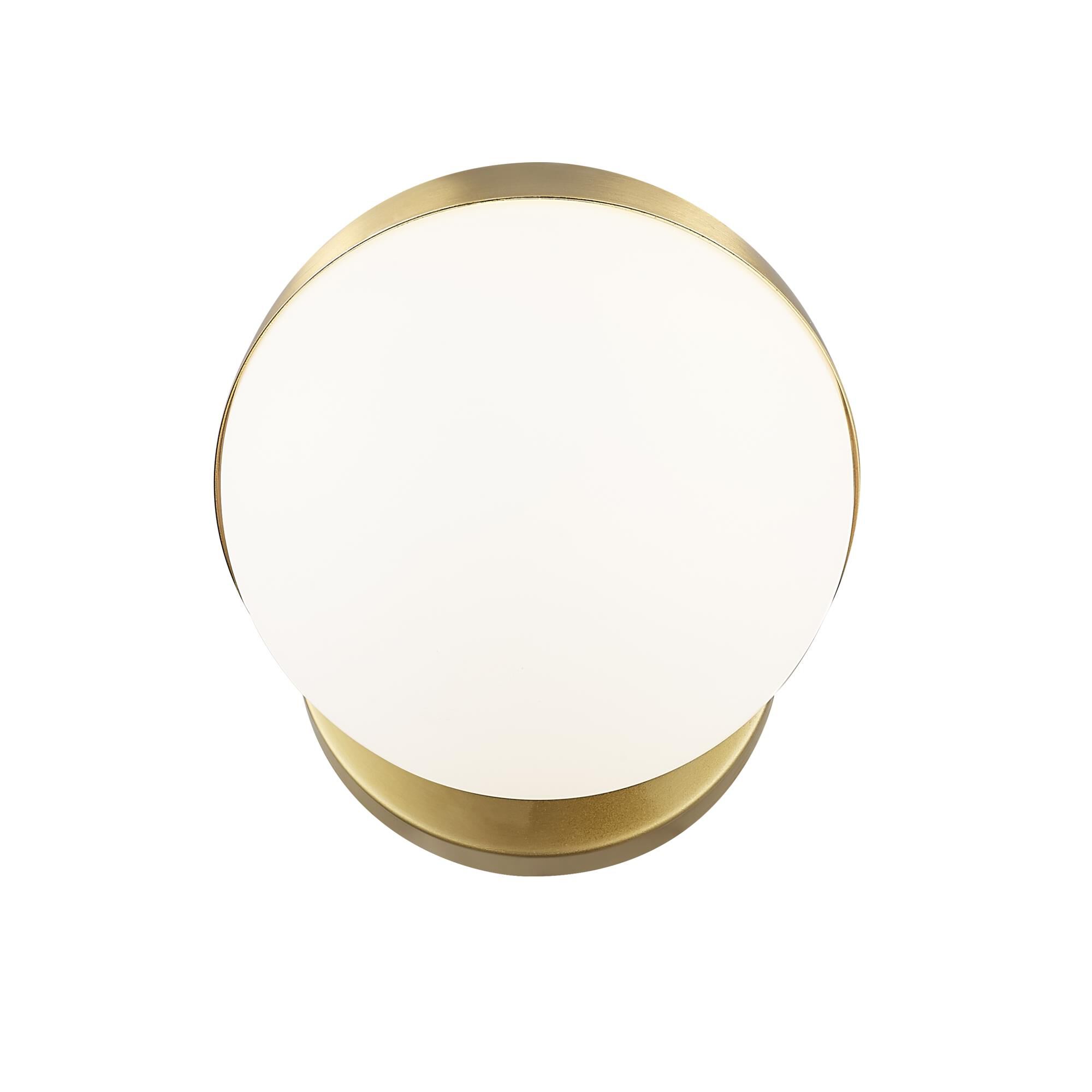 Shown in Modern Gold finish and Matte Opal glass and Matte Opal shade