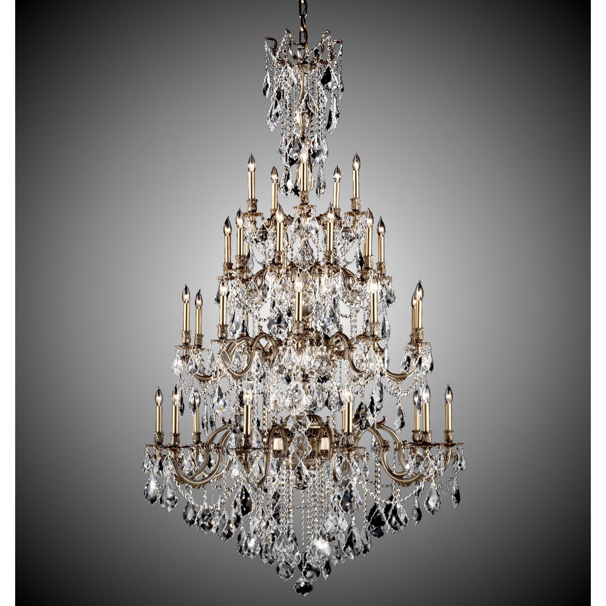Bellagio 35 Light Chandelier by American Brass and Crystal