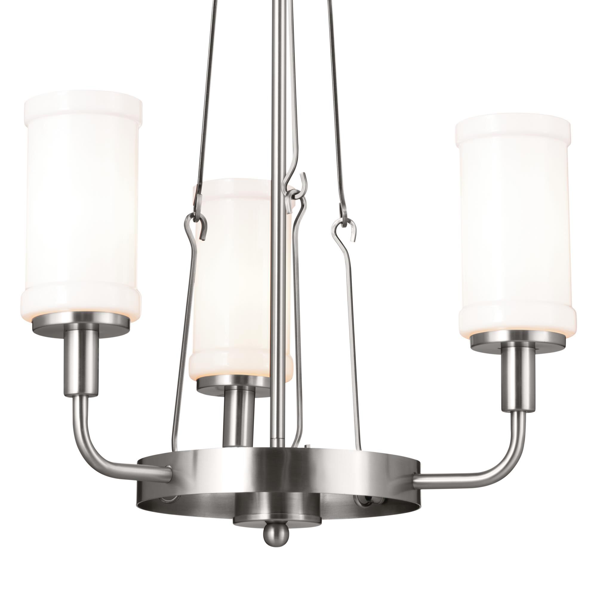 Shown in Classic Pewter finish and Opal glass