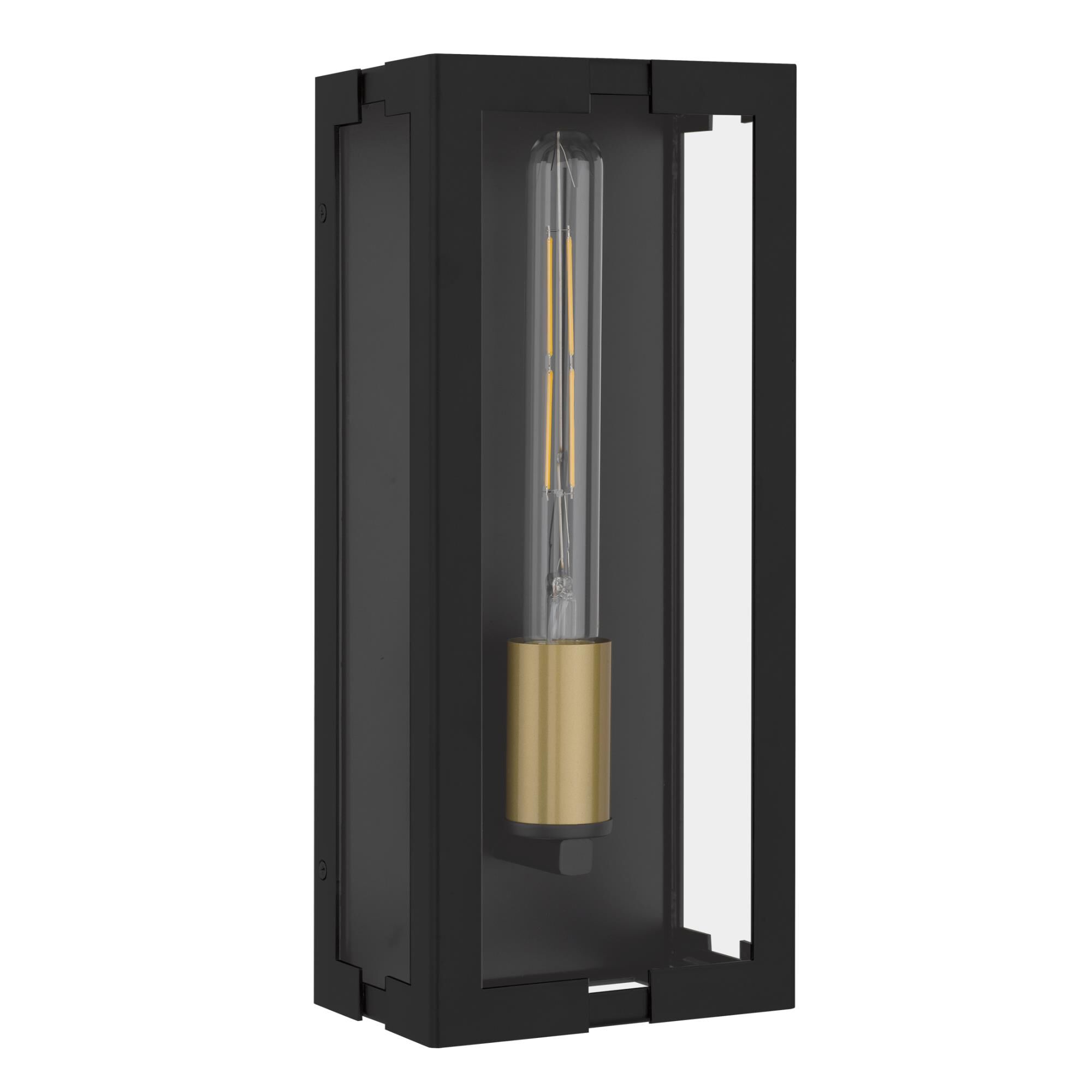 Shown in Matte Black finish and Clear glass