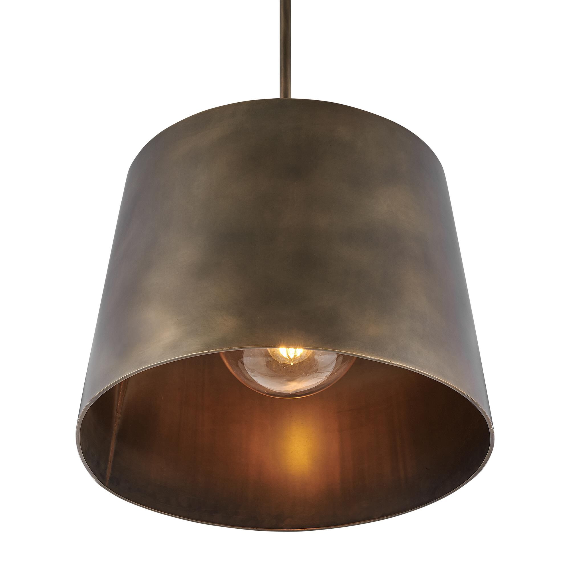 Shown in Burnished Bronze finish and Clear glass