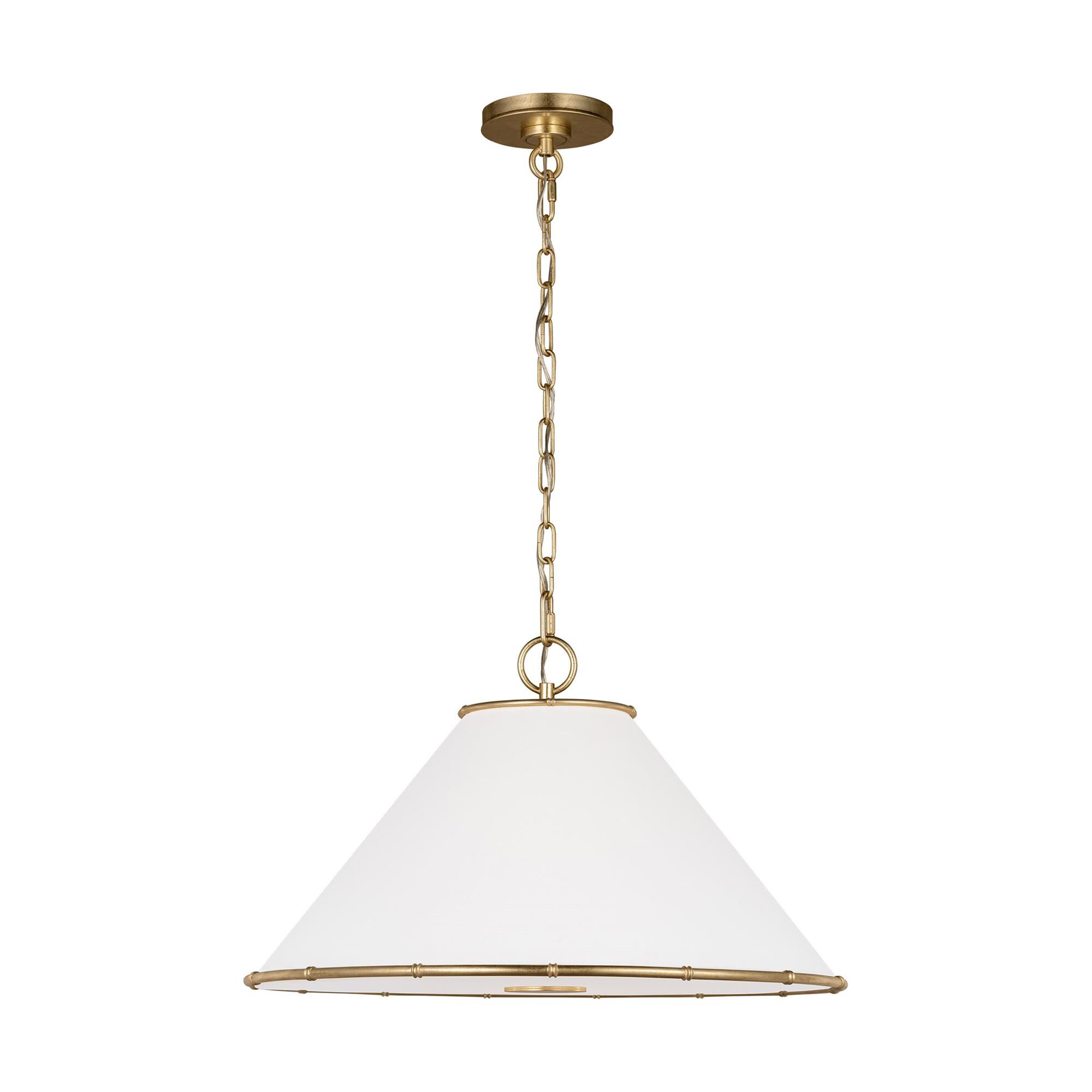 Shown in Gild finish and Silk Screen White Inside Clear Outside glass