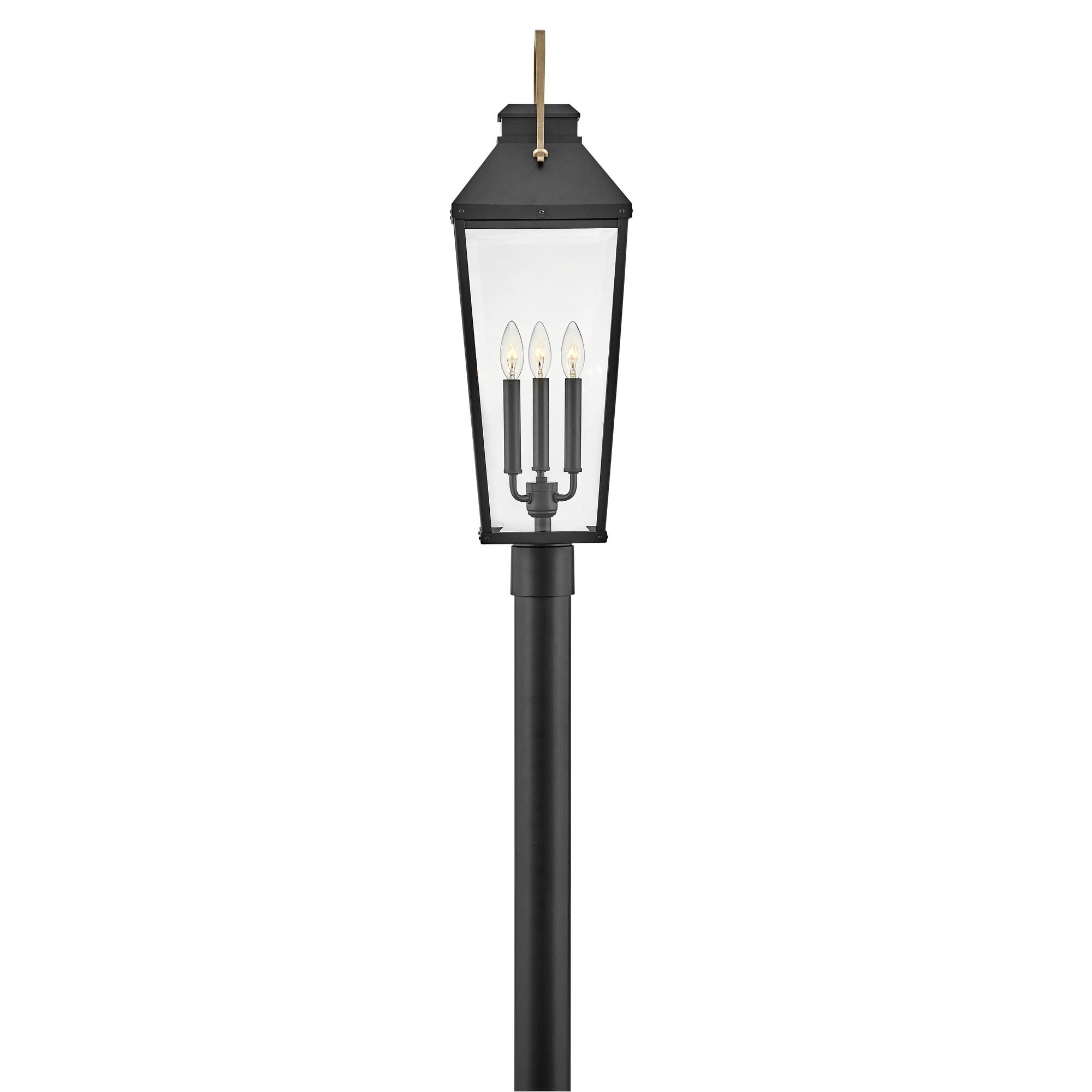 Shown in Black with Burnished Bronze Accents finish and Clear Beveled glass