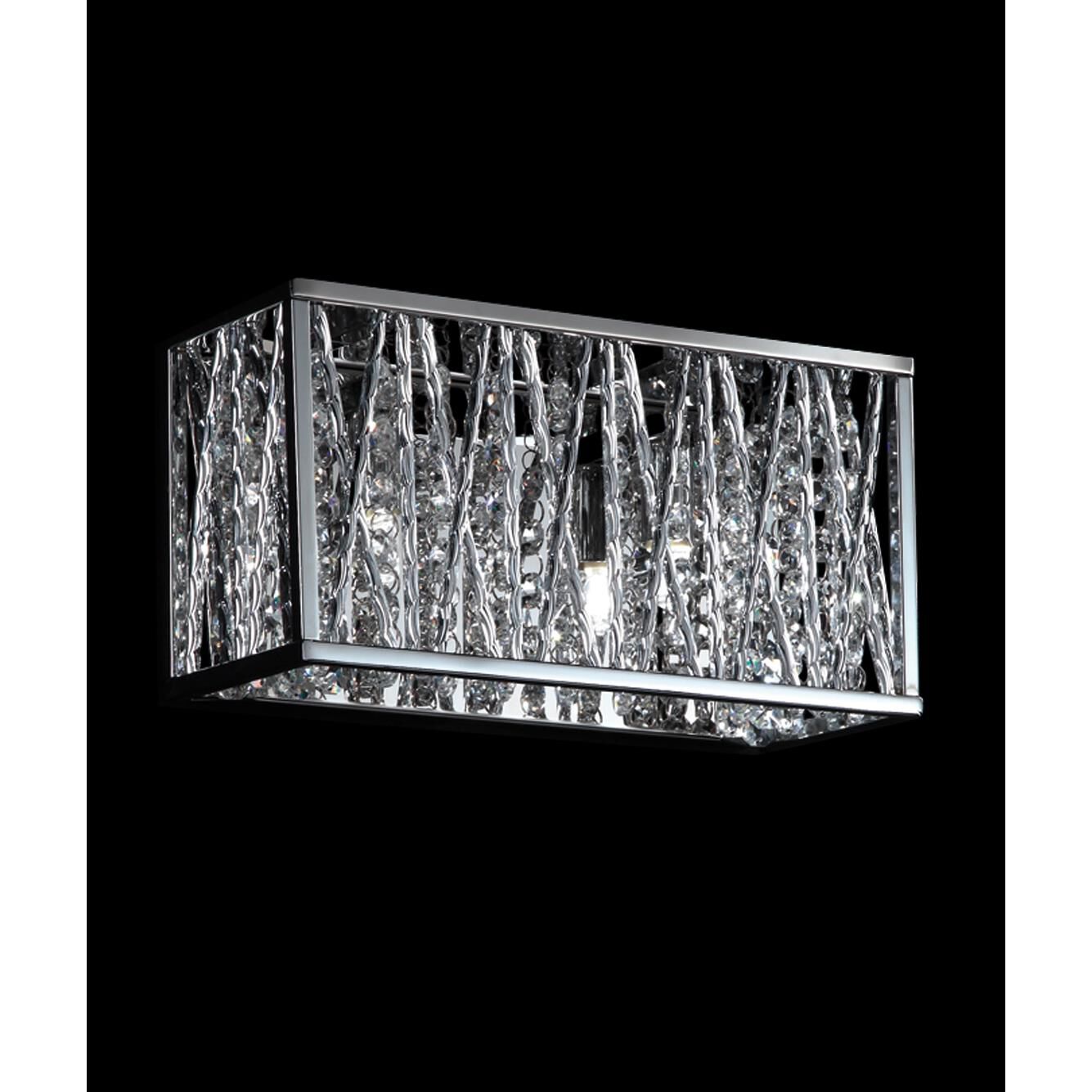 Shown in Chrome finish and Aluminum glass and Aluminum shade