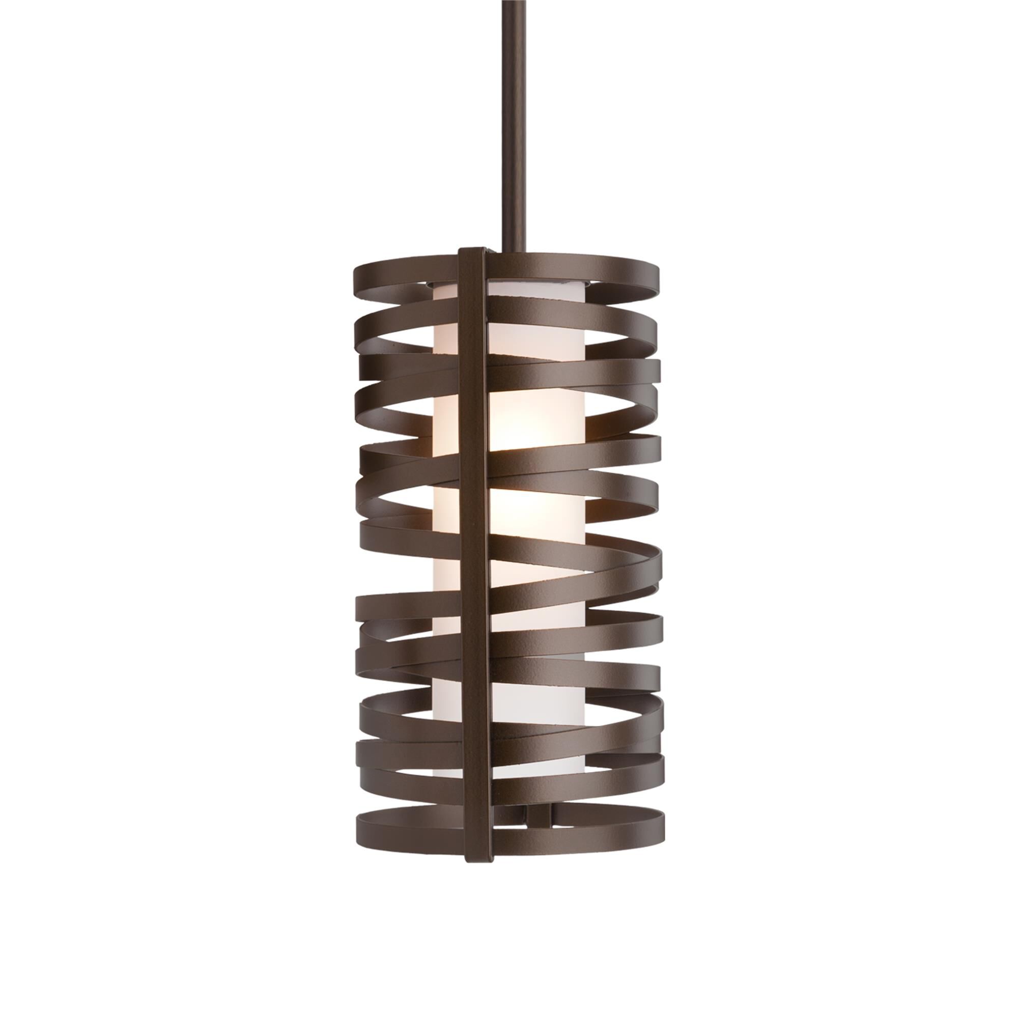 Shown in Flat Bronze finish and Frosted glass