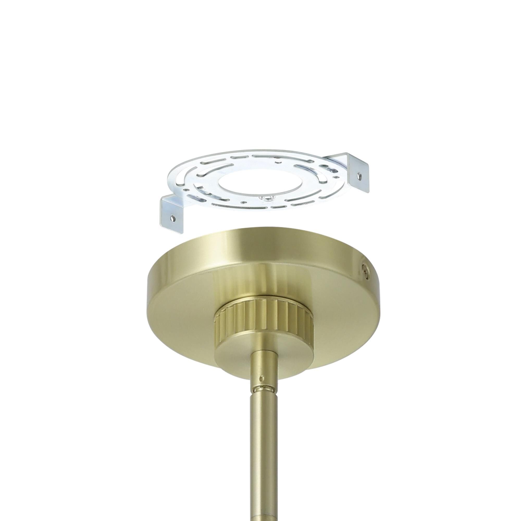 Shown in Champagne Gold finish and Clear Ribbed, Opal glass