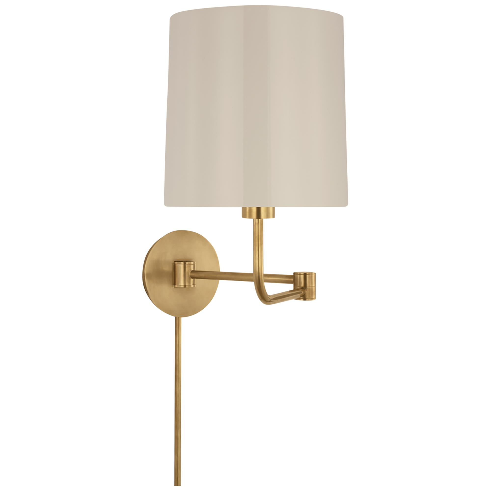 Shown in Soft Brass finish and China White shade