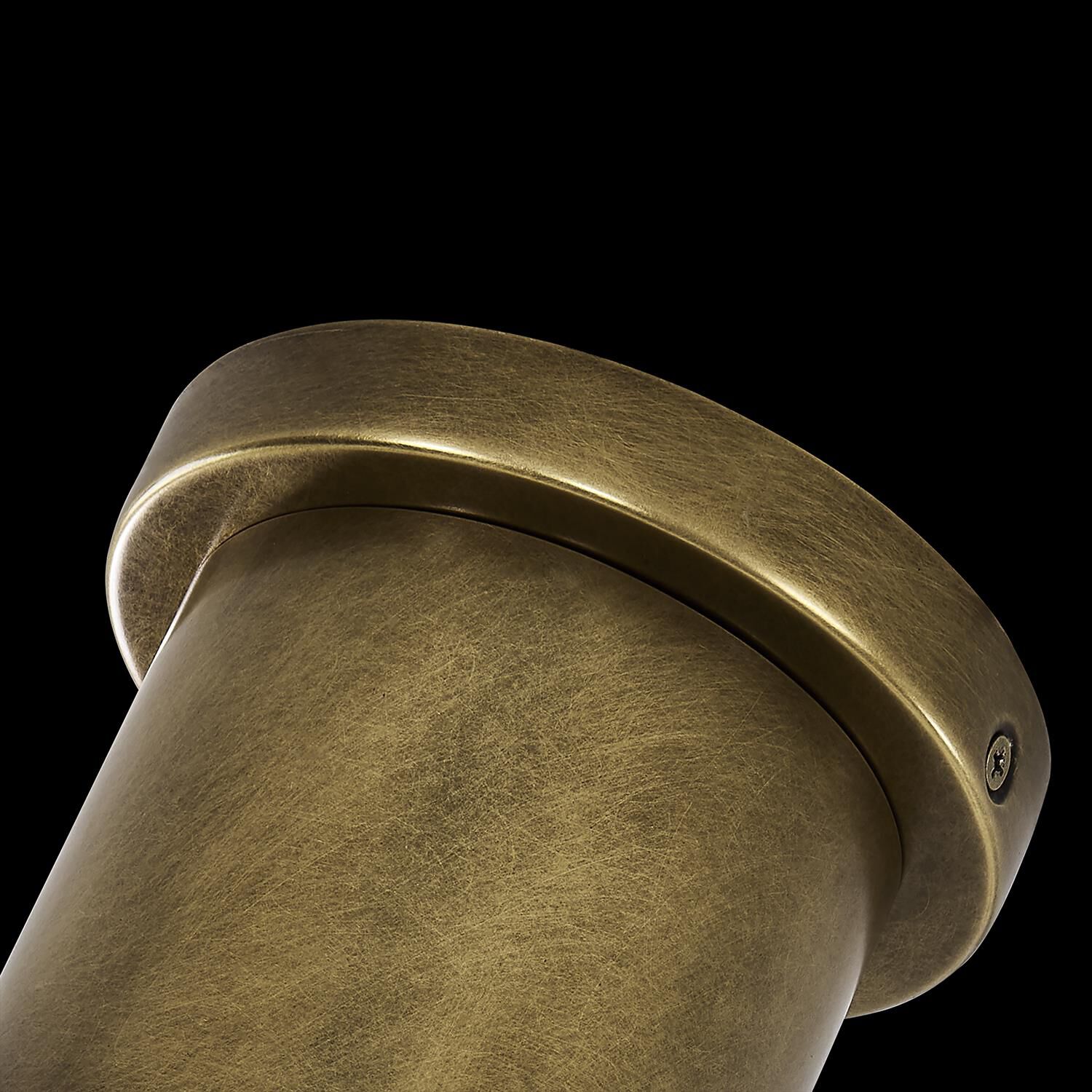 Shown in True Brass finish and Clear crystal