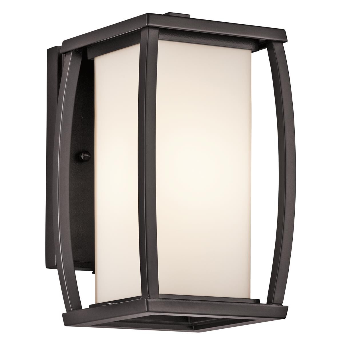 Shown in Architectural Bronze finish and Satin Etched Cased Opal glass