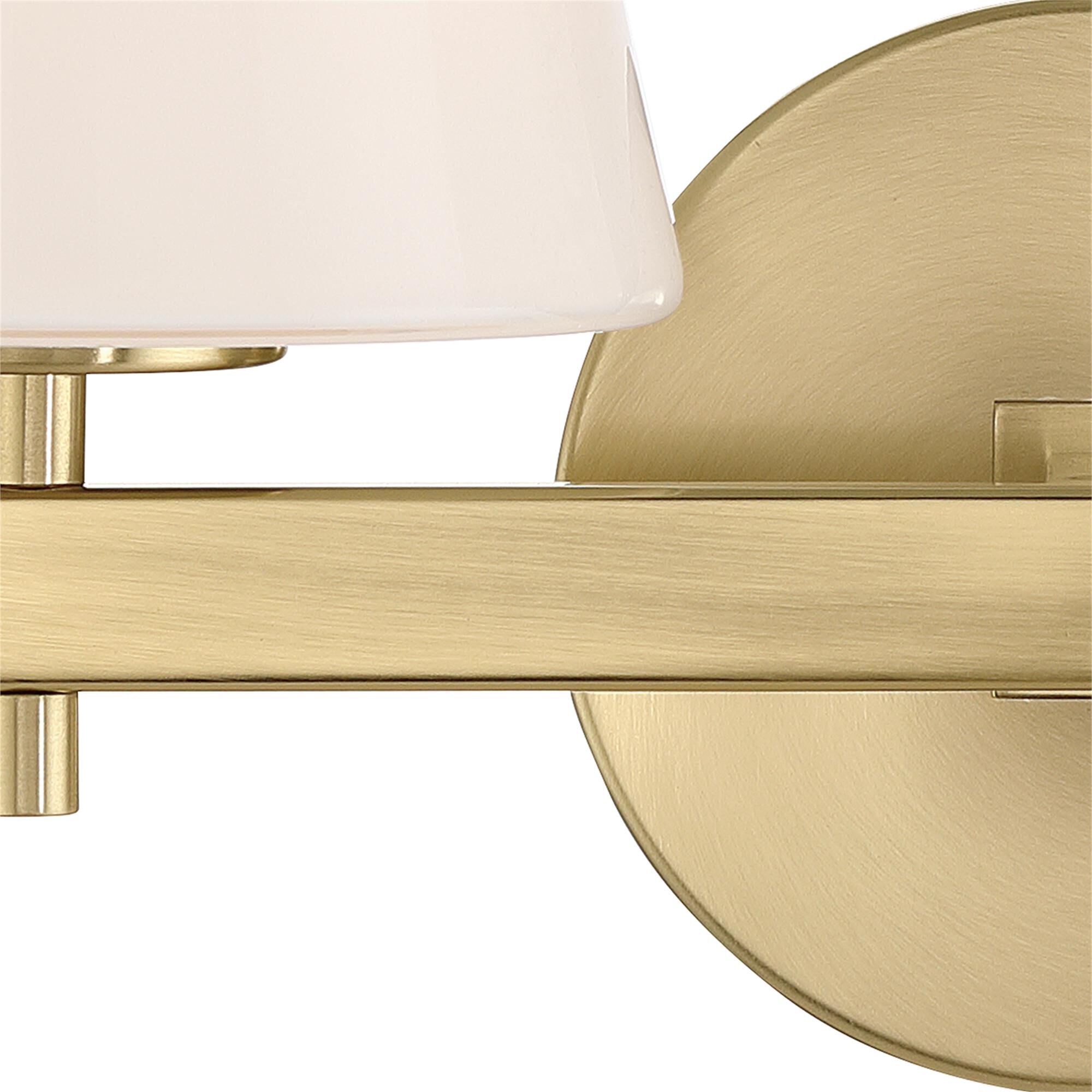 Shown in Vibrant Gold finish and Glass shade