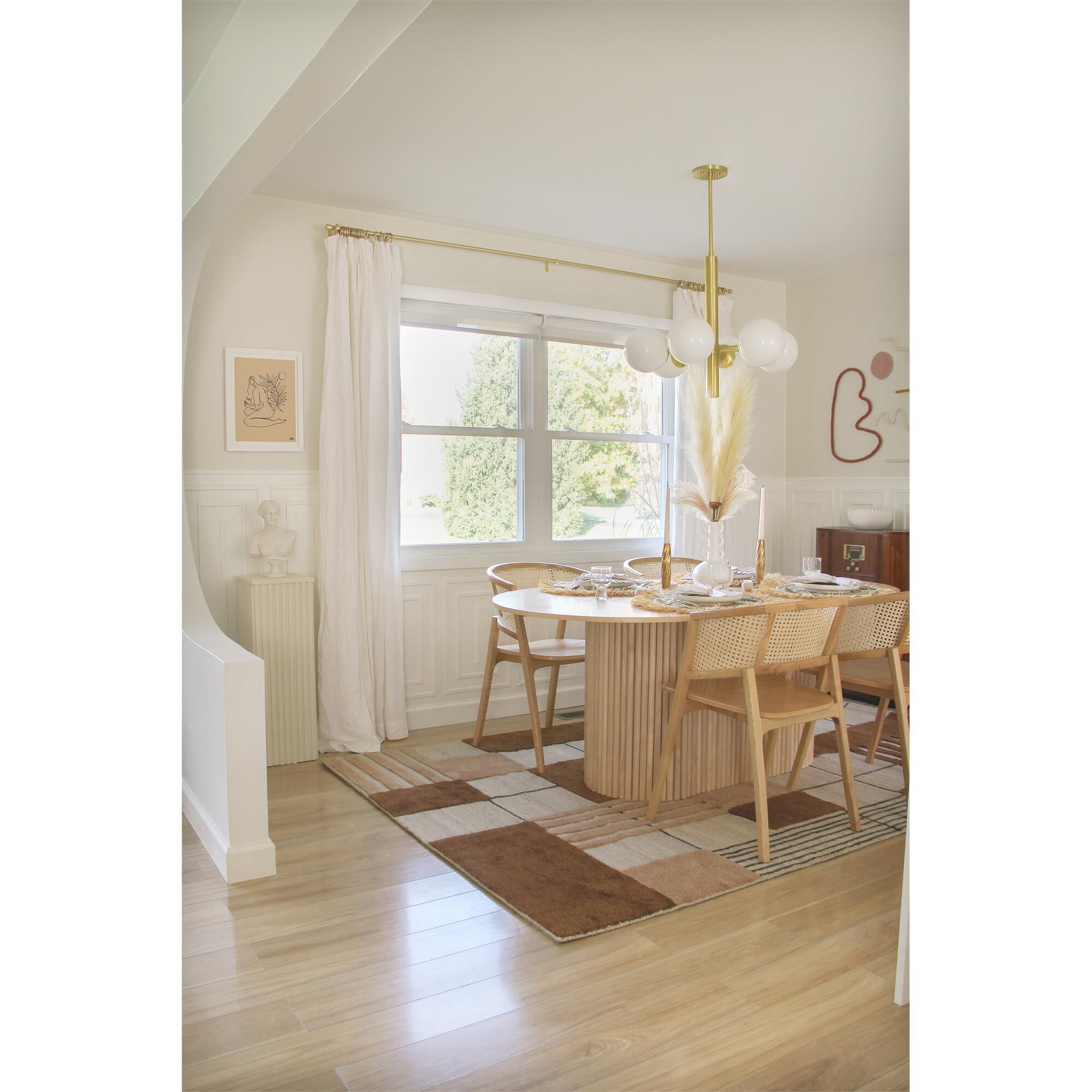 Stella 36 Inch 6 Light Chandelier,