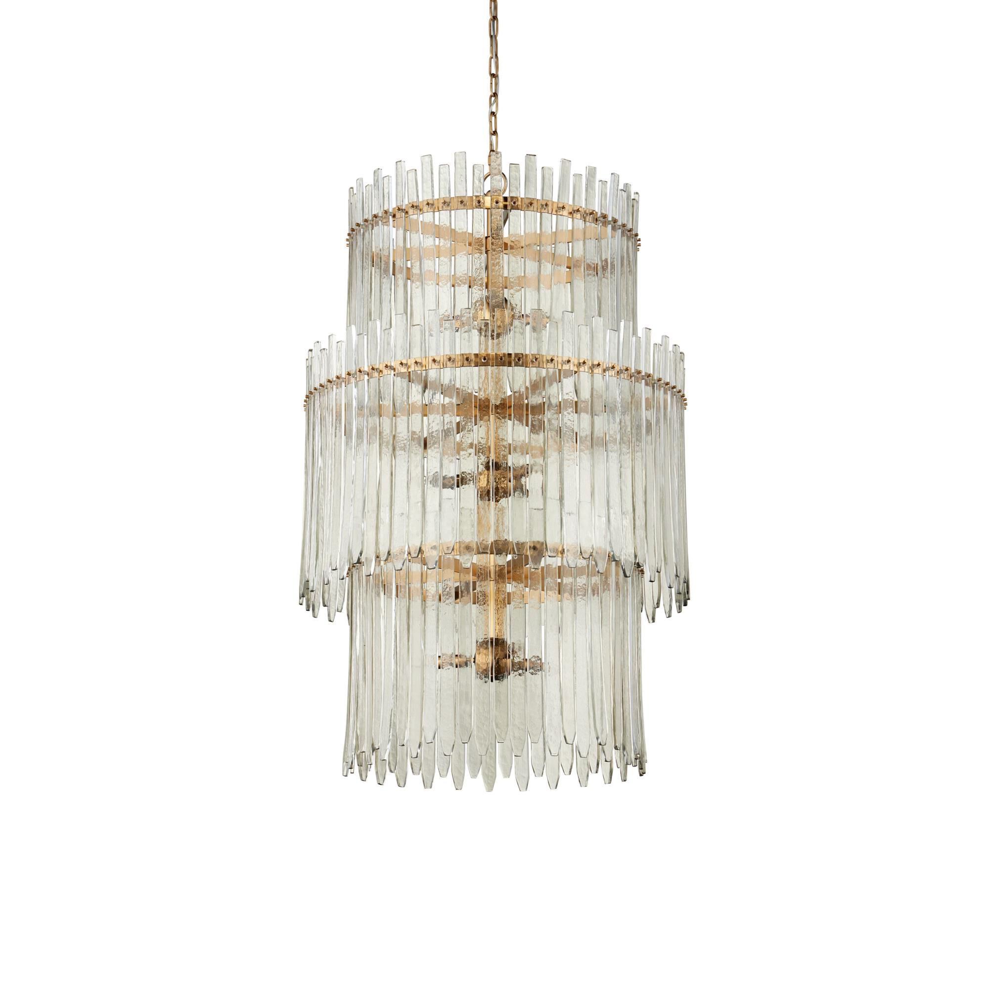 Shown in Clear, Antique Brass finish