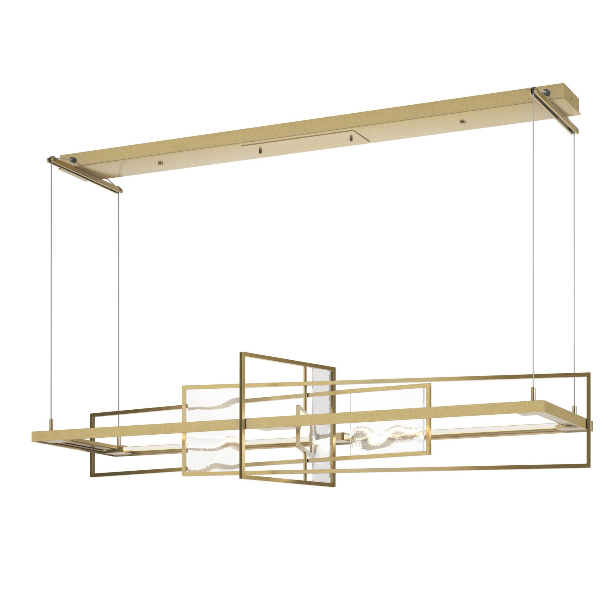 Shown in Modern Brass finish and Aqualite accent