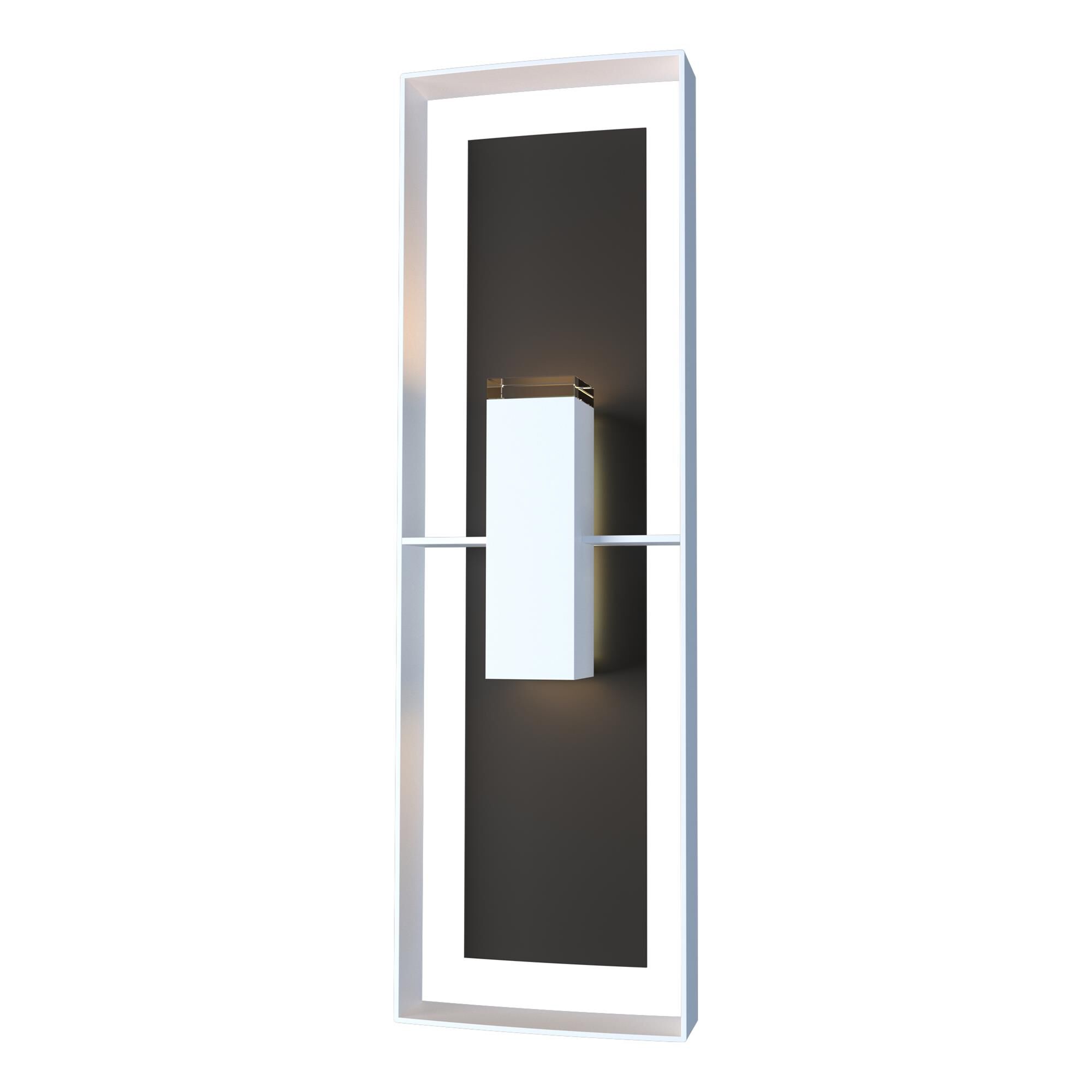 Shown in Coastal White finish and Clear glass and Oil Rubbed Bronze accent