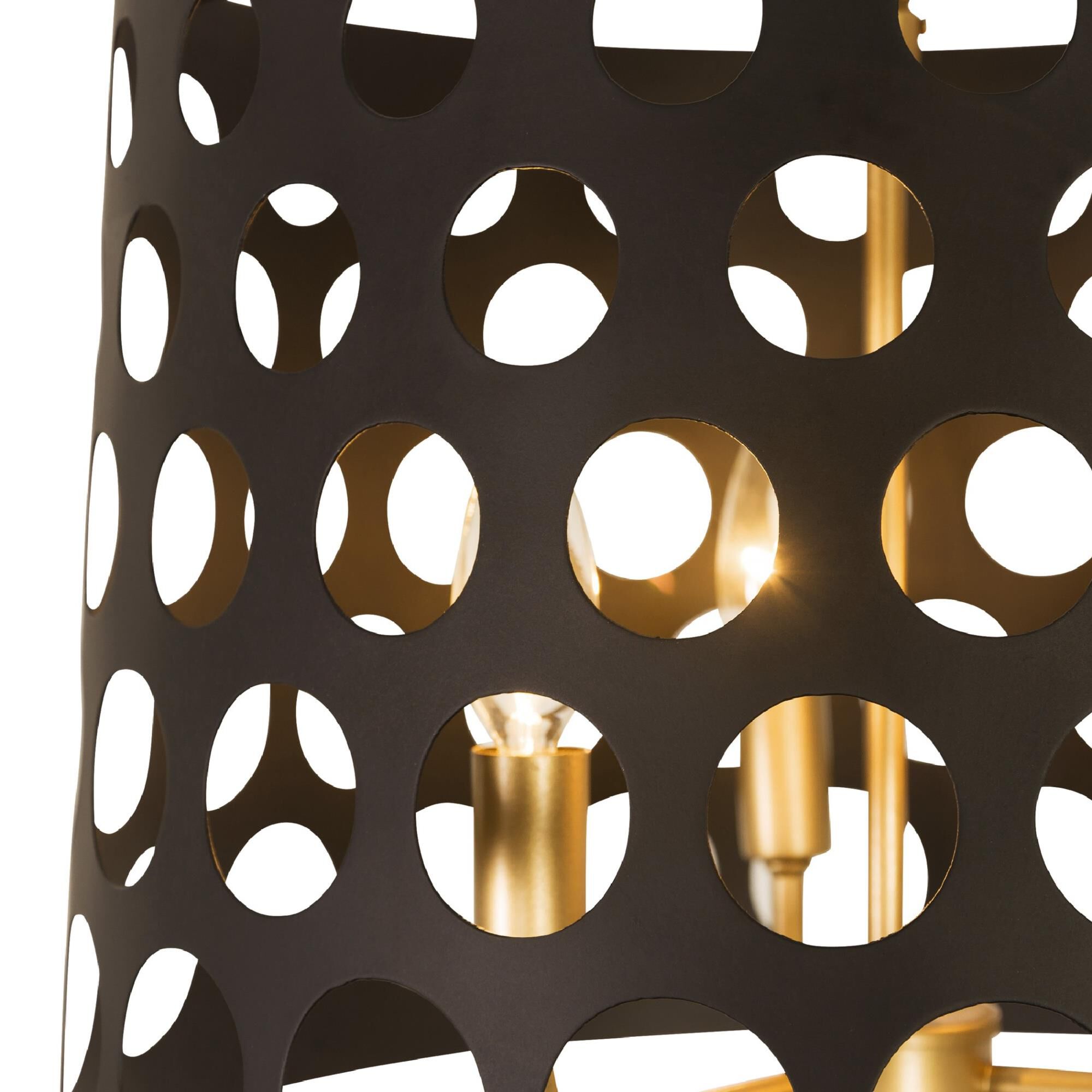 Shown in Gold finish and Matte Black - French Gold shade