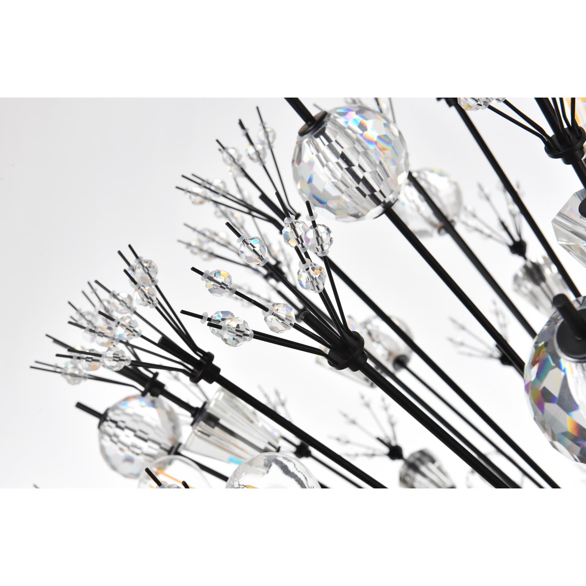 Shown in Black finish and Clear Royal Cut crystal