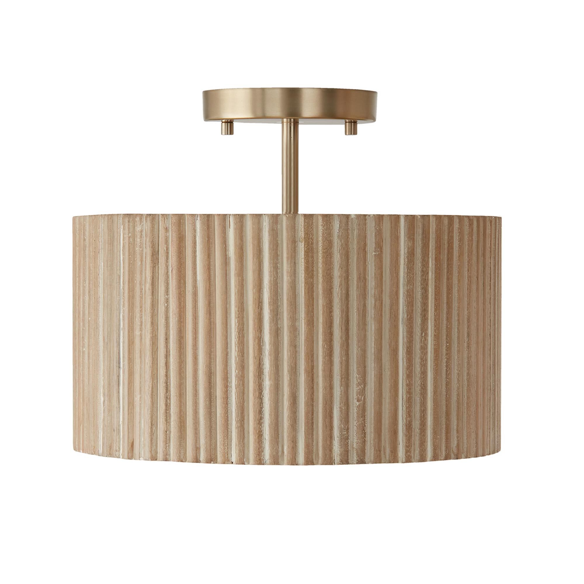 Shown in White Wash And Matte Brass finish