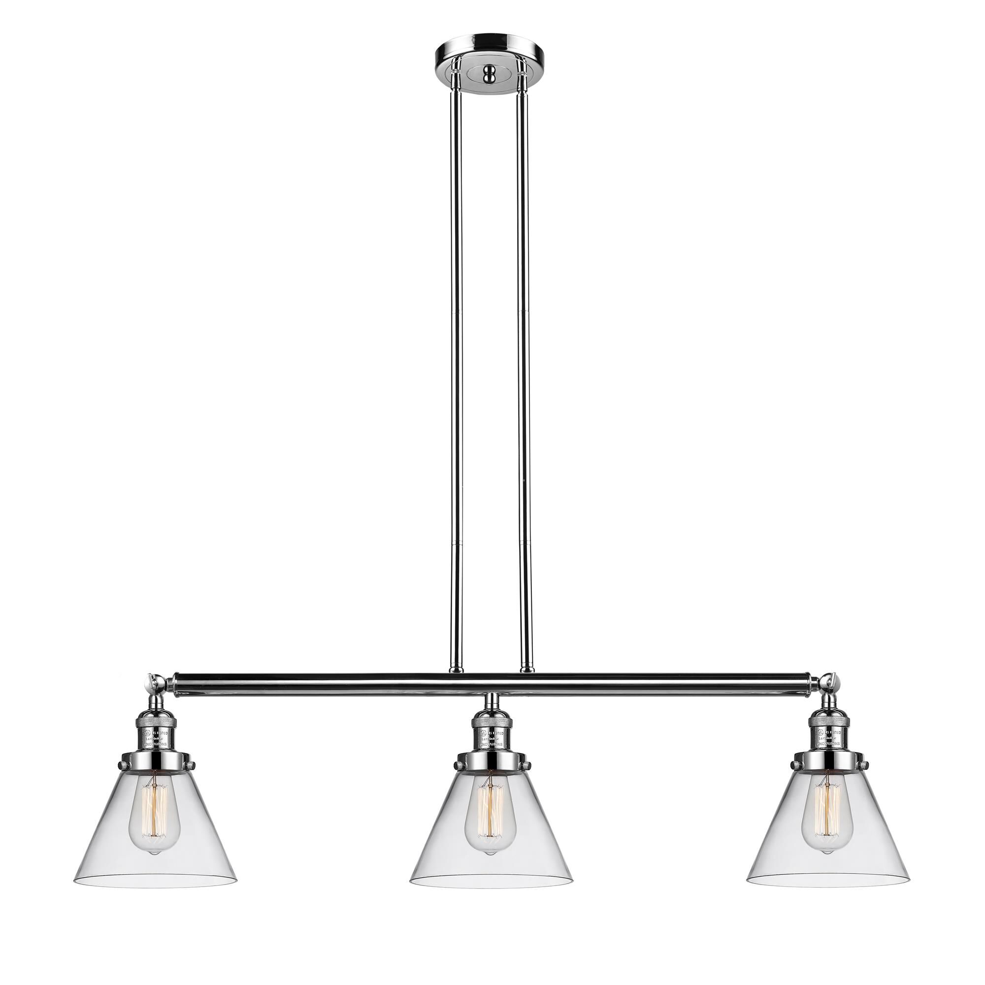 Shown in Polished Nickel finish and Clear glass