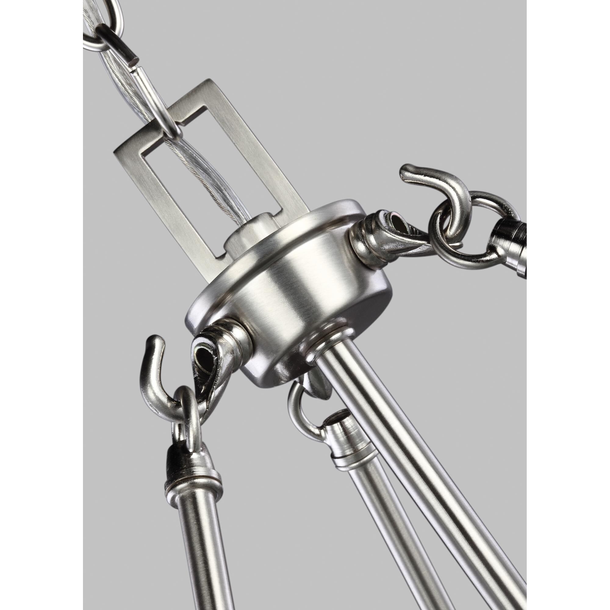 Shown in Brushed Nickel finish and Satin Etched  Shade glass and Satin Etched Glass shade