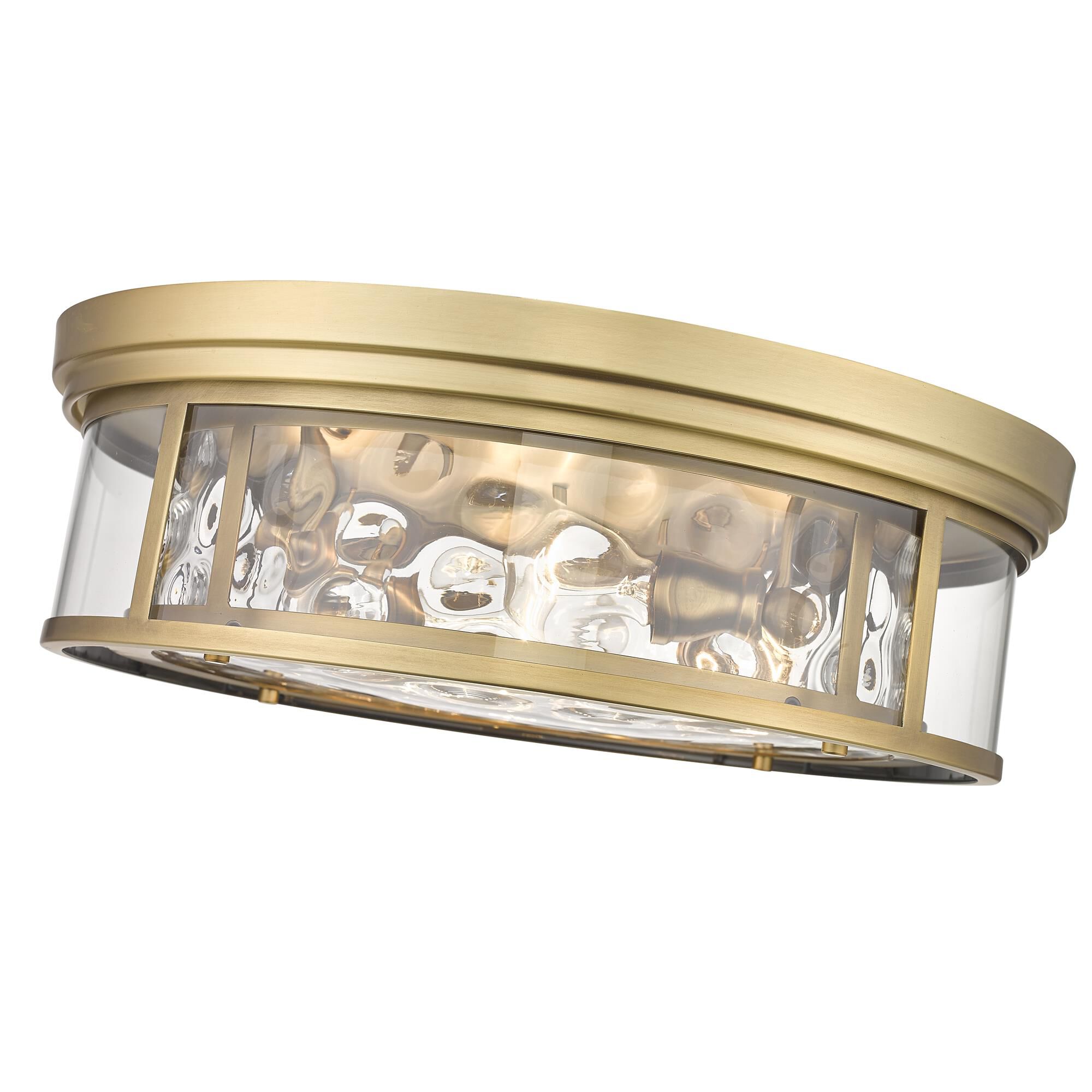 Shown in Rubbed Brass finish and Glass shade