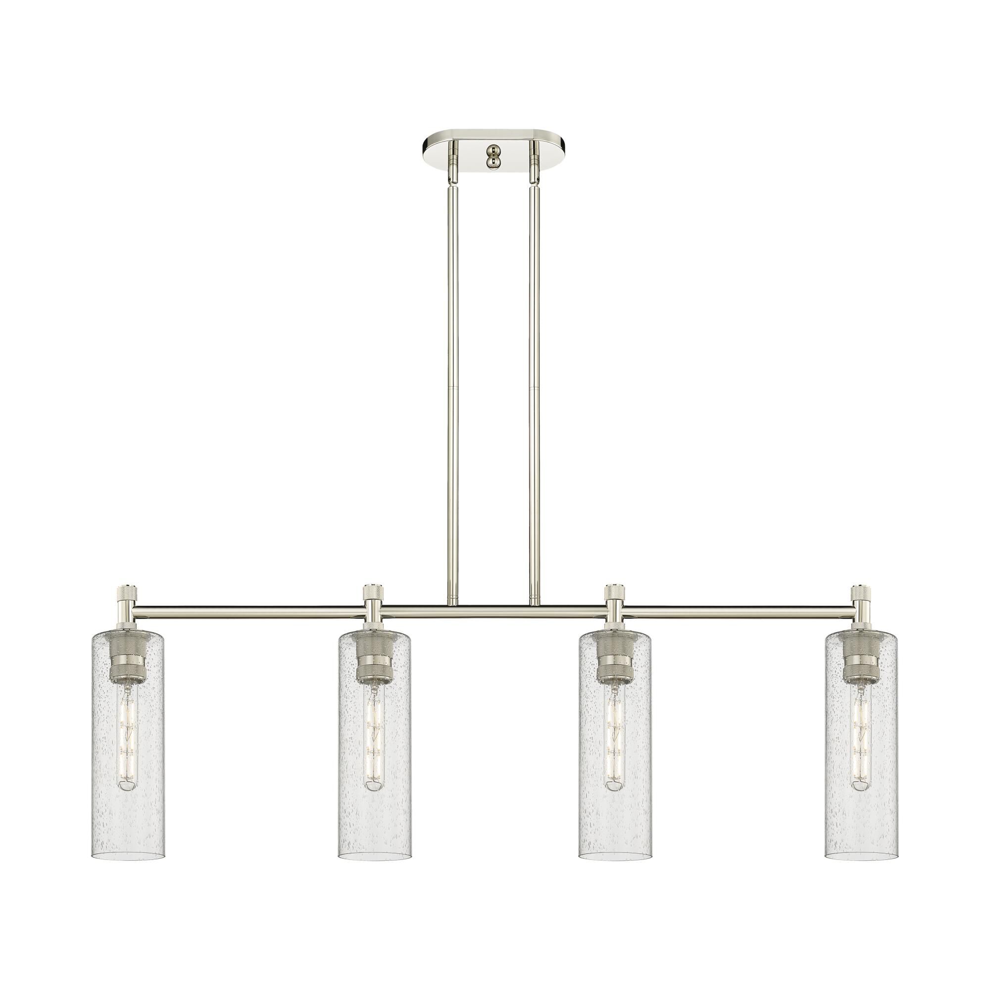 Shown in Polished Nickel finish and Seedy glass