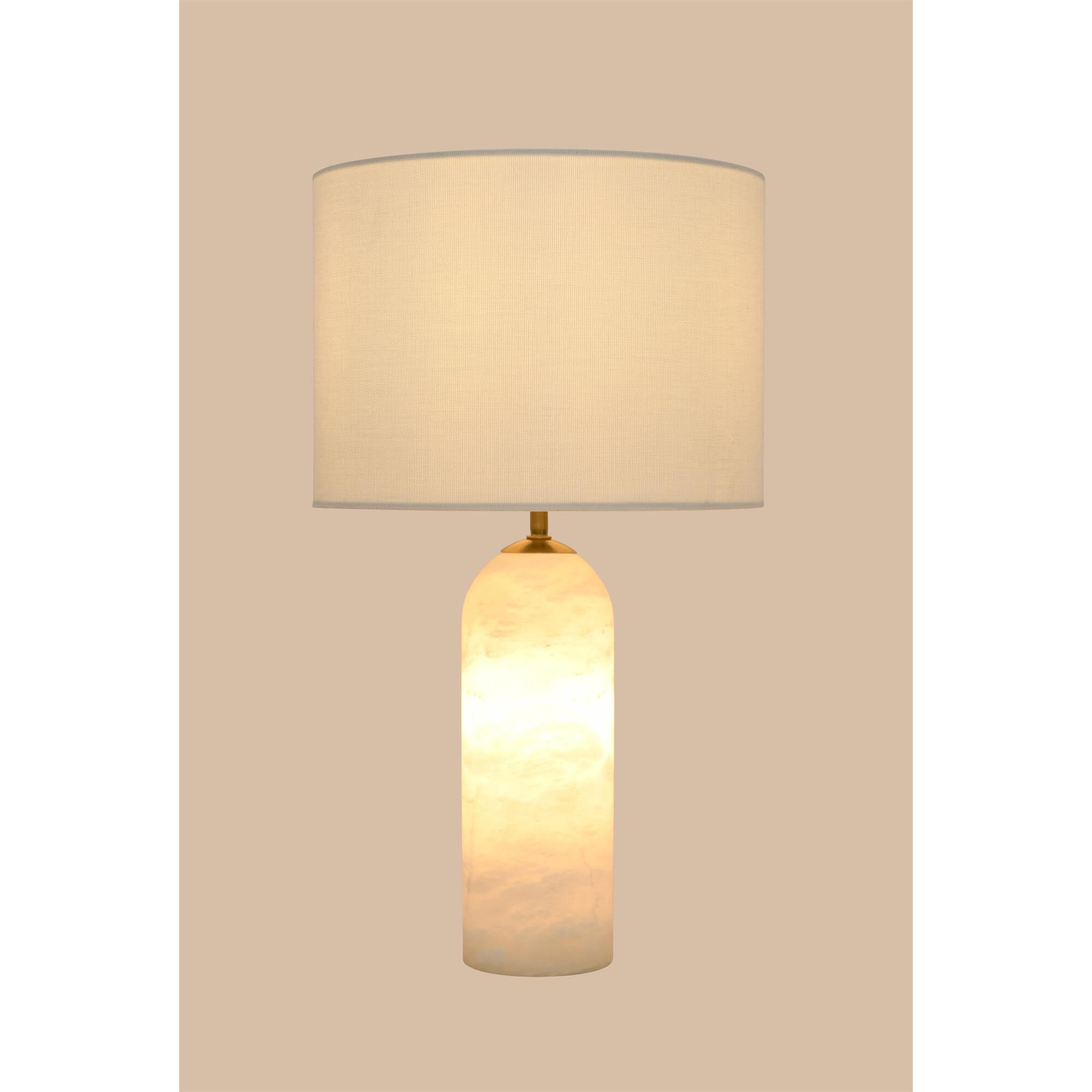 Shown in White finish and White Linen shade