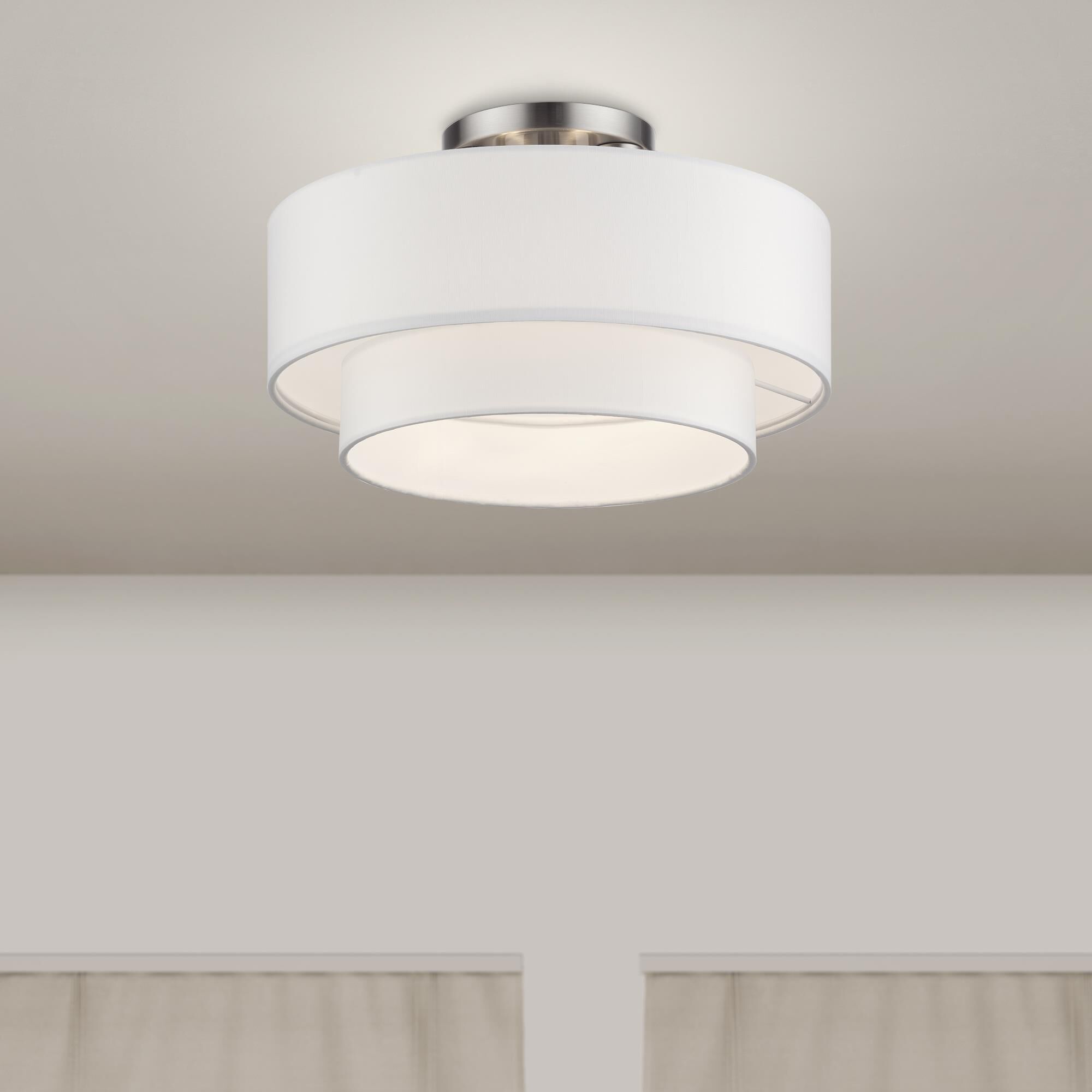 Manorwood 15 Inch Semi Flush Mount by Livex Lighting