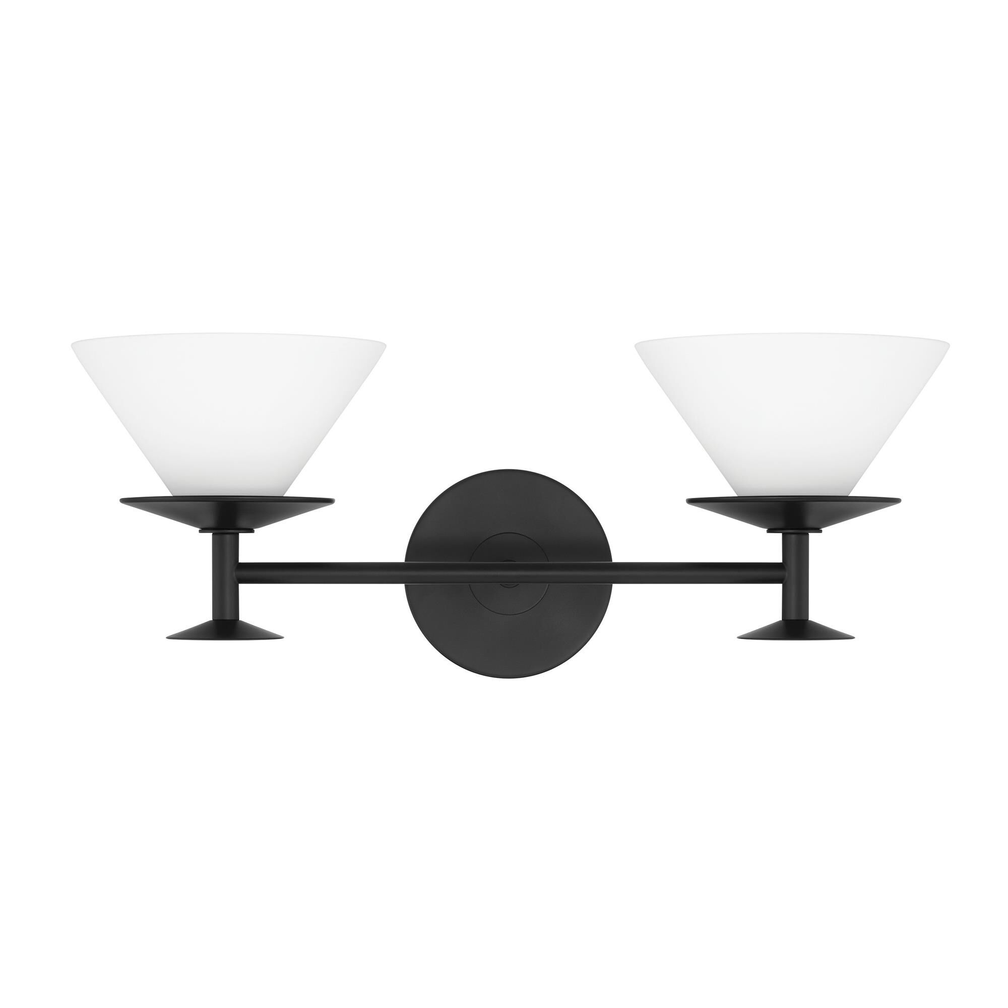 Shown in Matte Black finish and Etched Opal glass