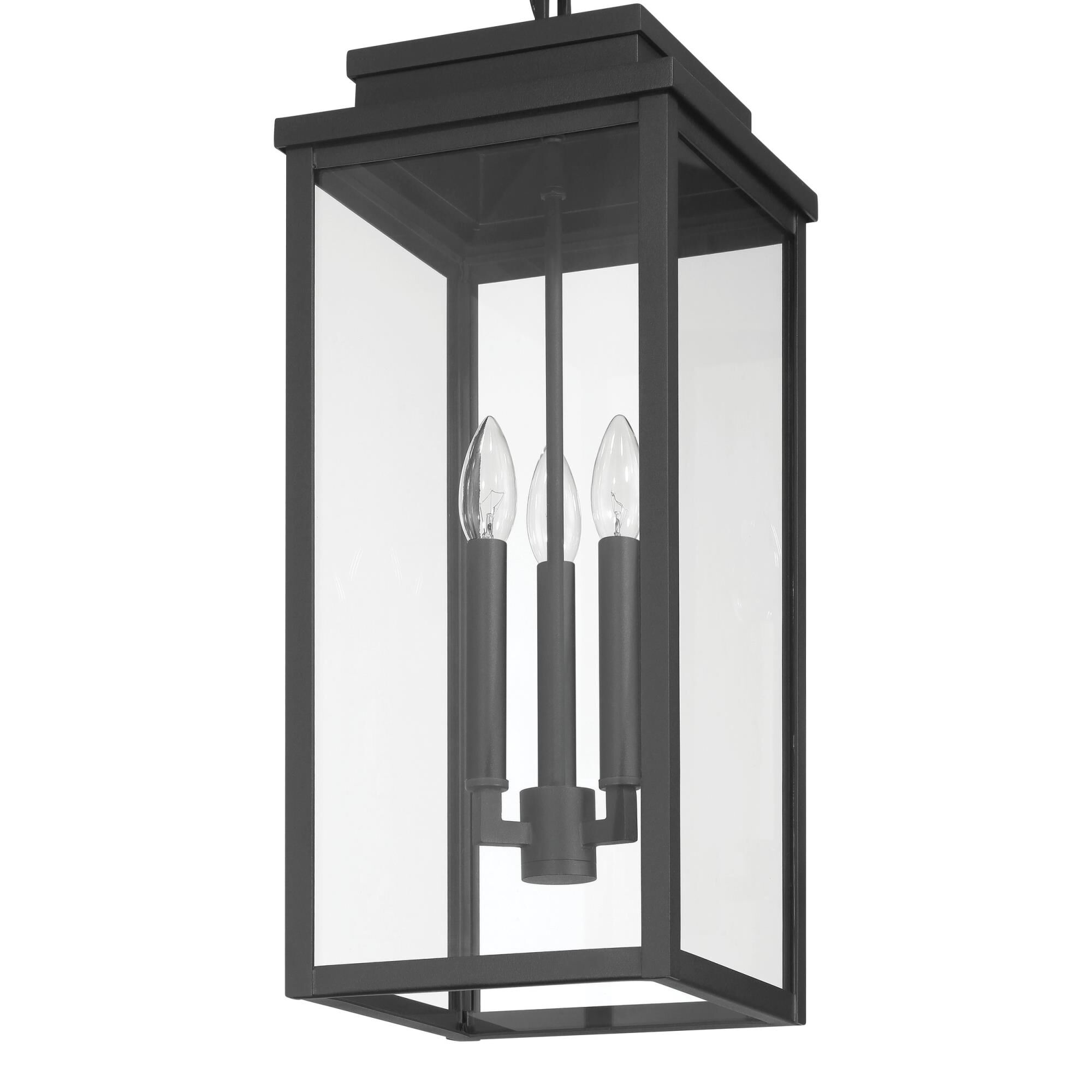 Shown in Textured Black finish and Clear glass