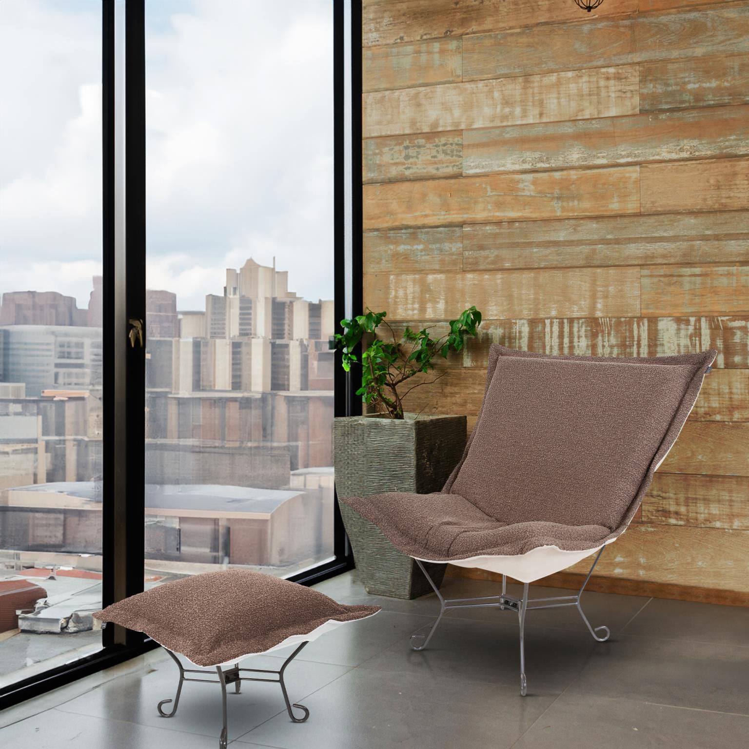 The Barbet Puff Accent Chair Cover by Howard Elliott Collection