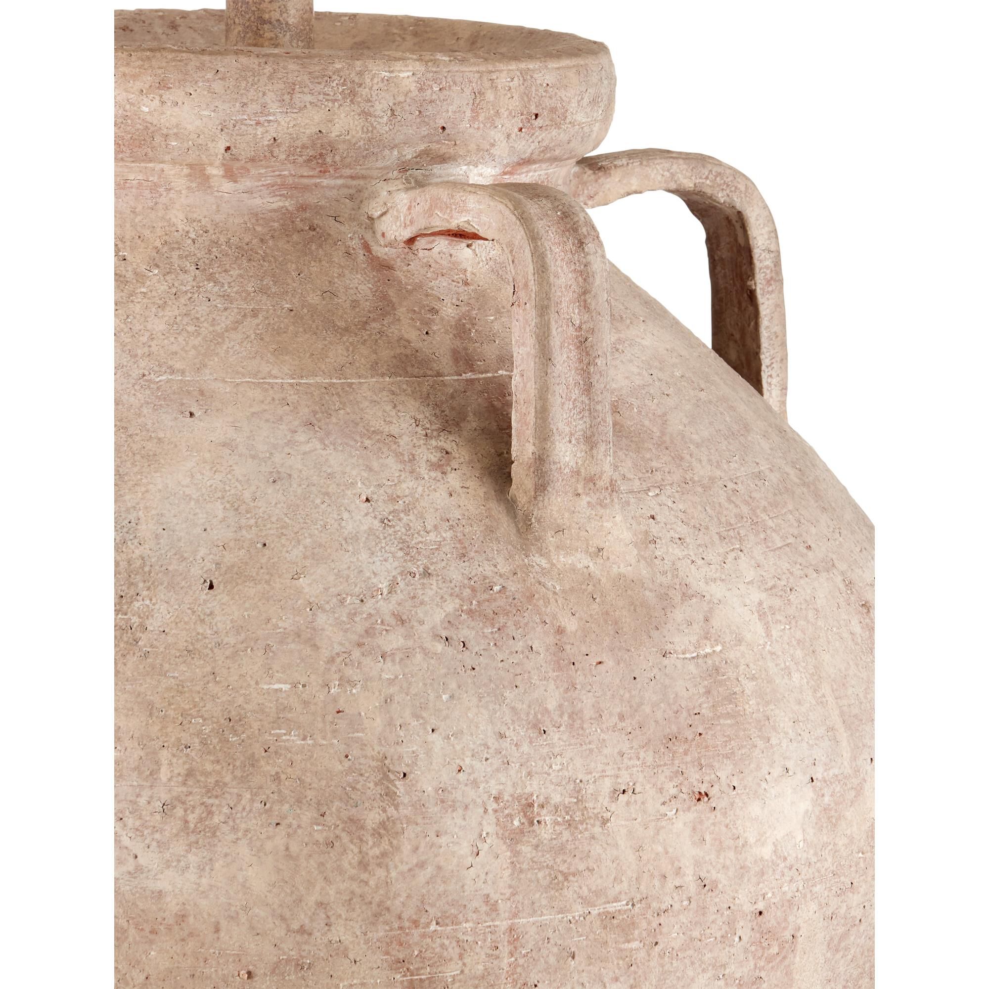 Shown in Brownish Gray finish and Tan Linen shade