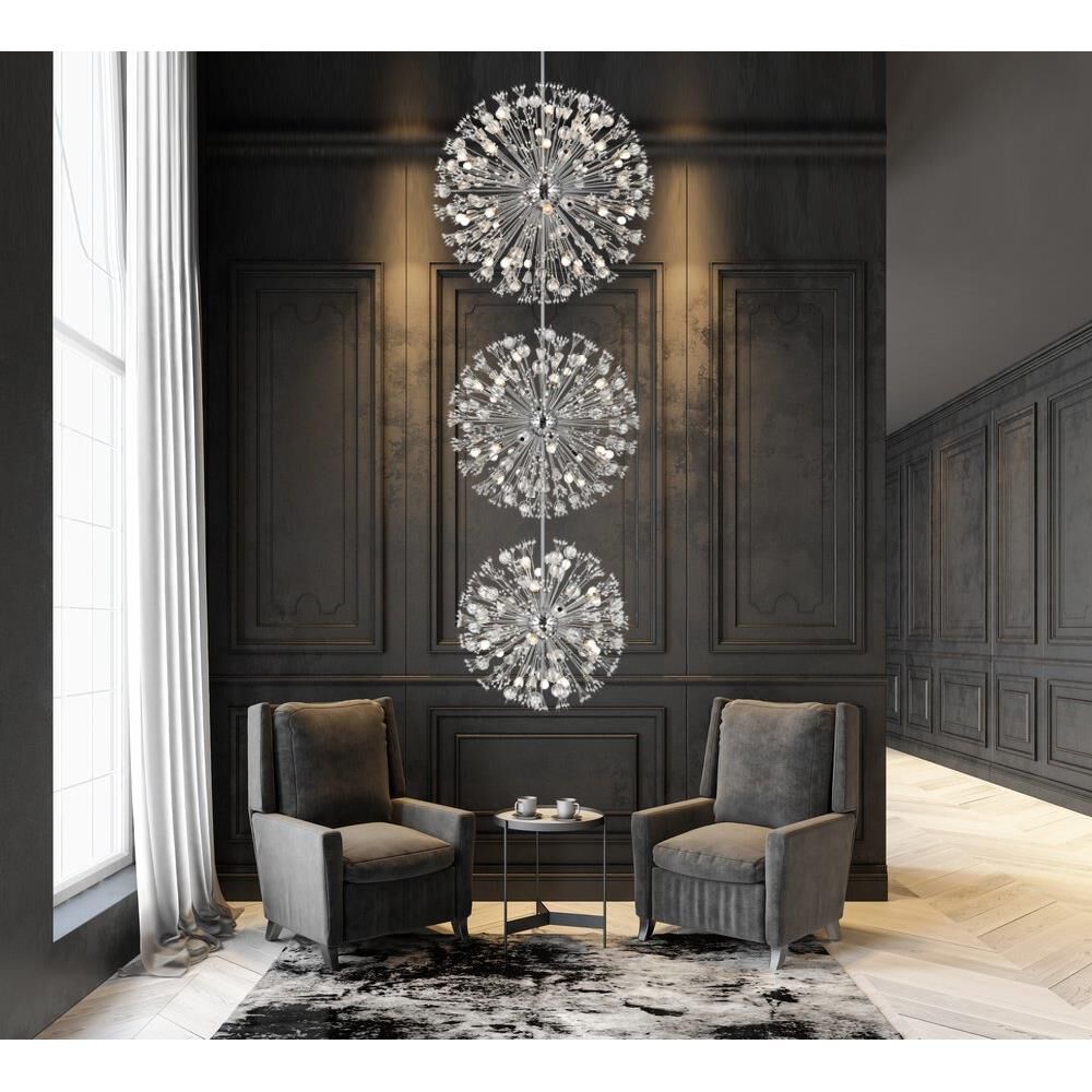 Shown in Chrome finish and Clear Royal Cut crystal