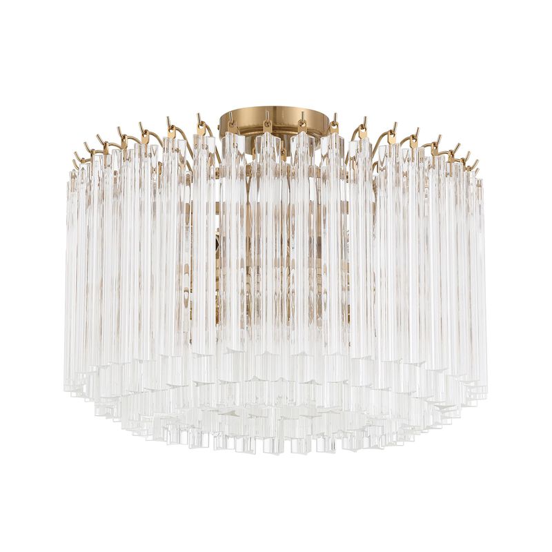 Lofton 18 Inch 5 Light Semi Flush Mount by Crystorama