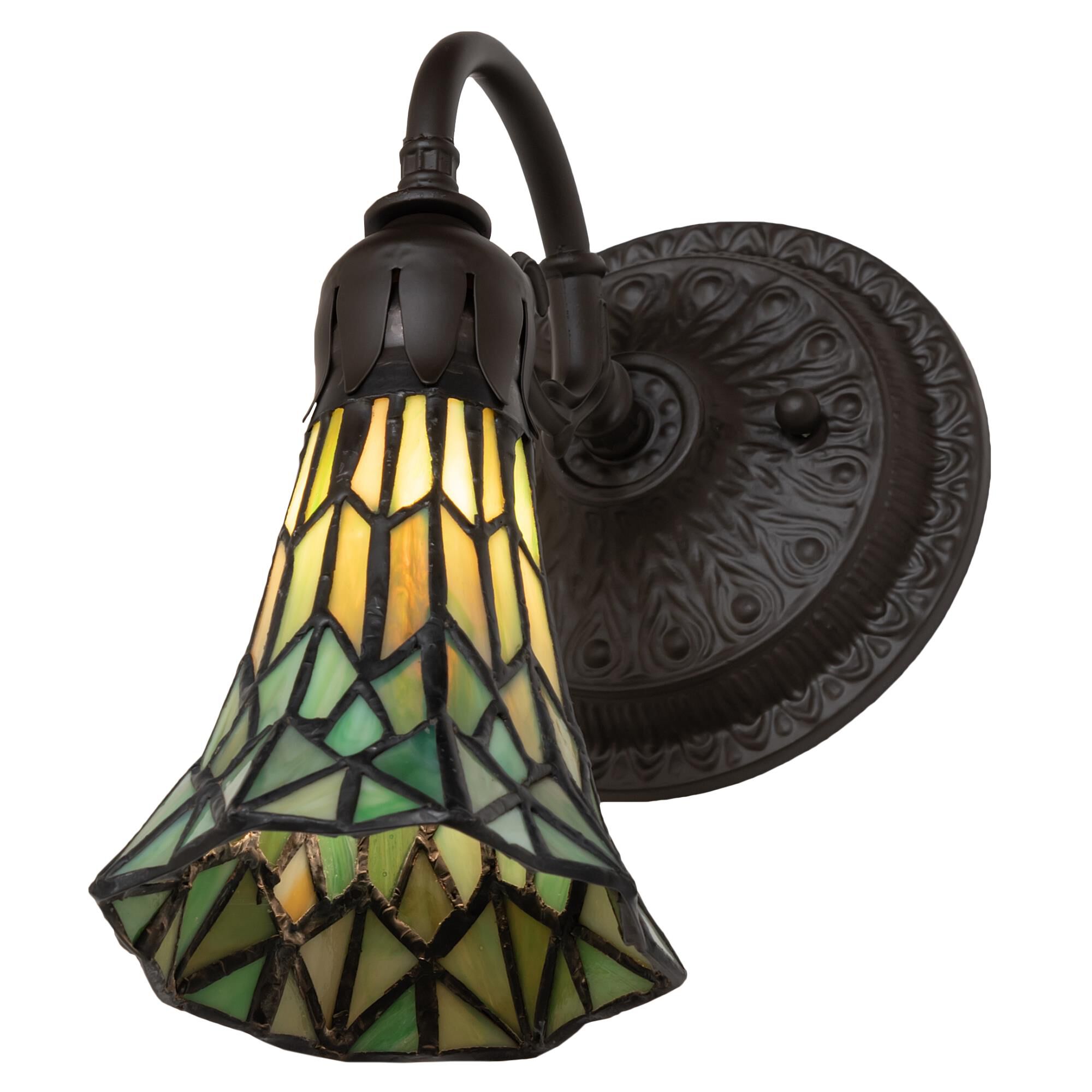Meyda Lighting Pond Lily 10 Inch Tall Outdoor Wall Light