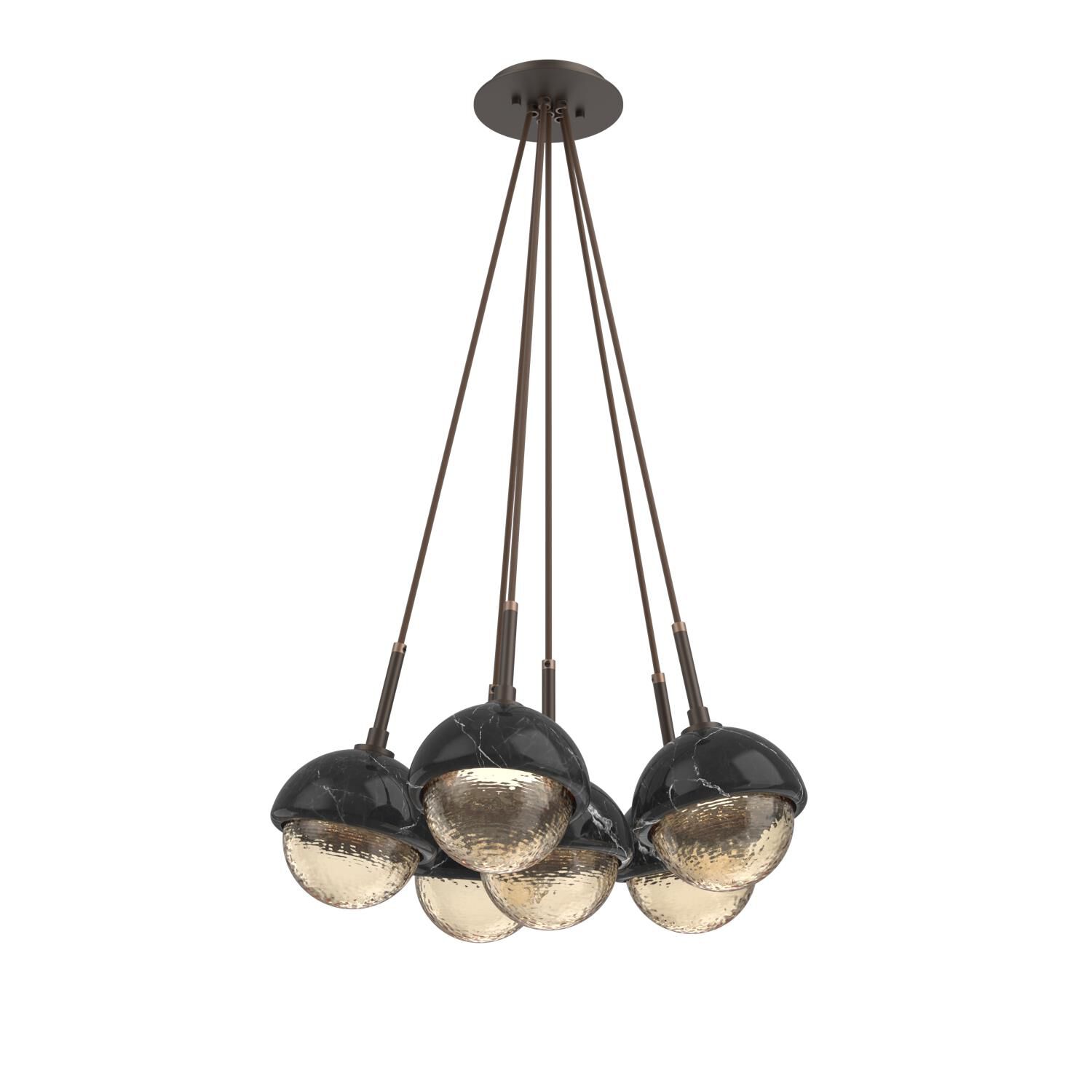 Levi Wilson Cabochon 19 Inch Multi Pendant Light by Hammerton Studio