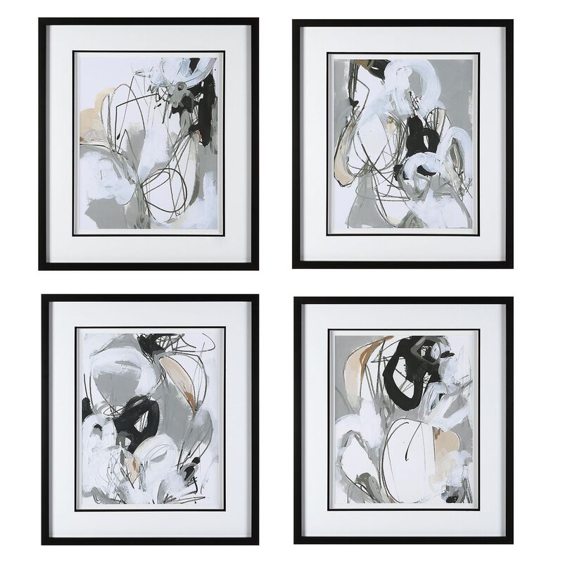 Uttermost Tangled Threads Abstract Framed Prints, S/4 Print by Uttermost