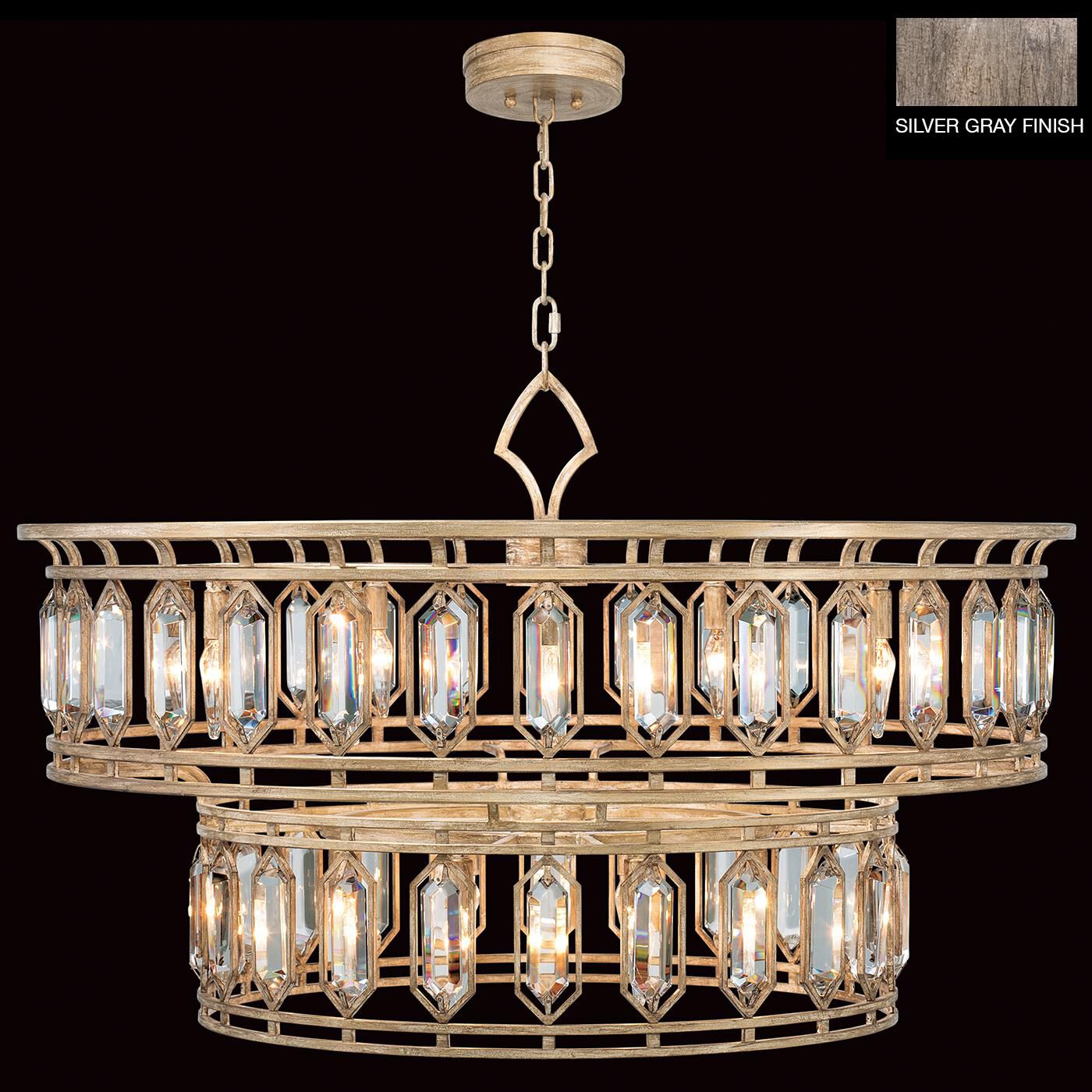 Shown in Brown finish and True crystal and False glass