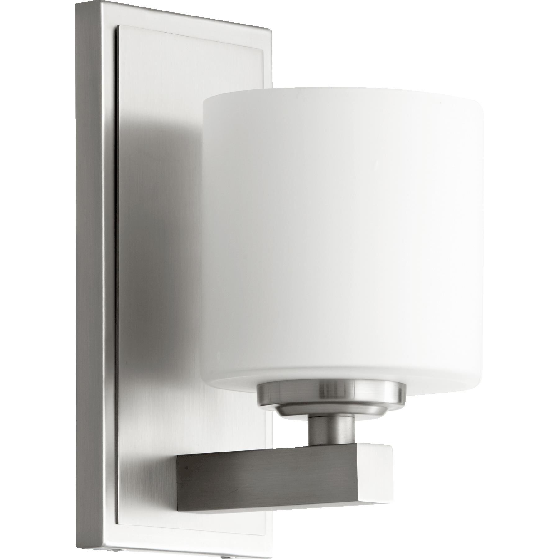 Shown in Satin Nickel finish and Satin opal glass