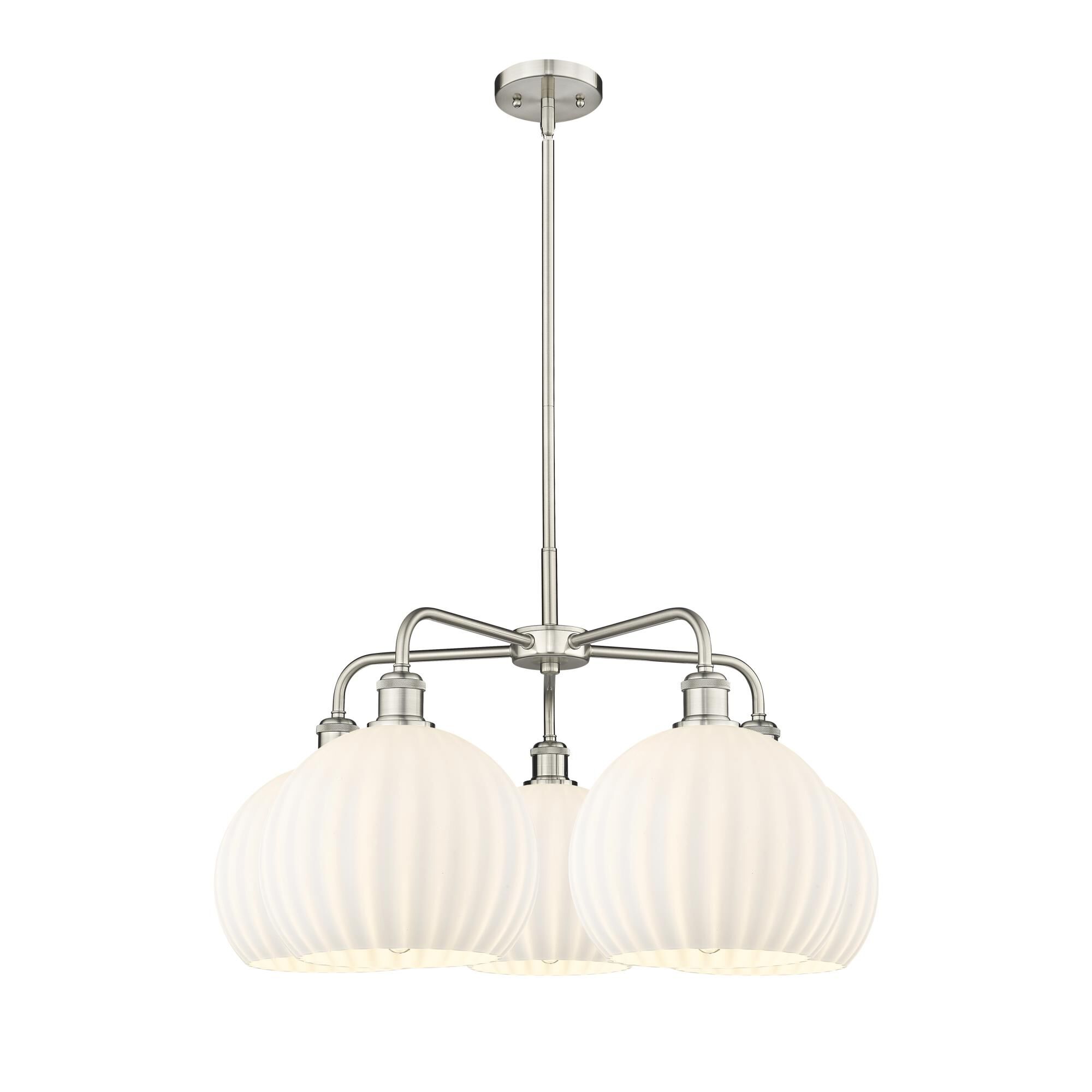 Bruno Marashlian White Venetian 28 Inch Chandelier by Innovations Lighting