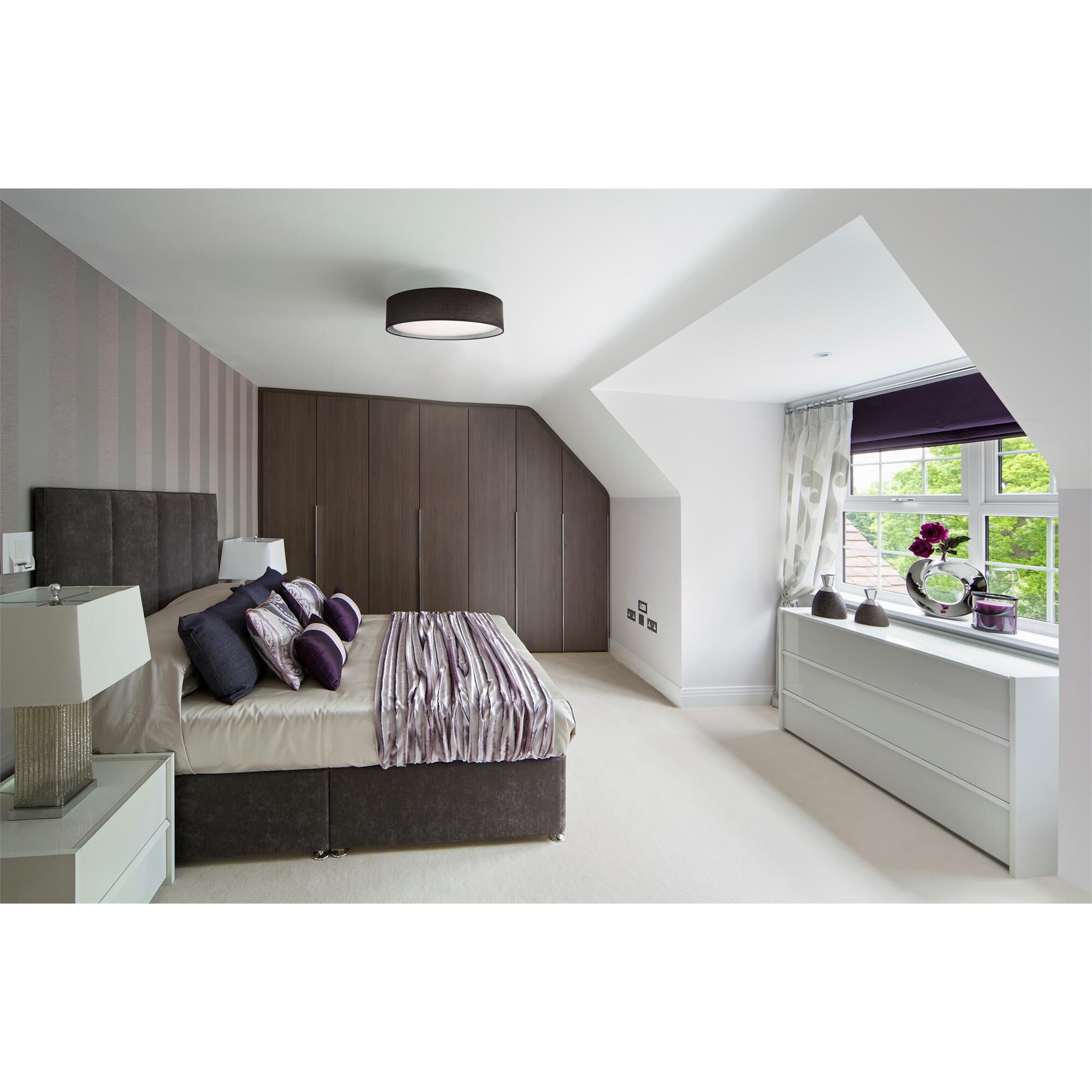 Shown in Black finish and White Acrylic Diffuser glass